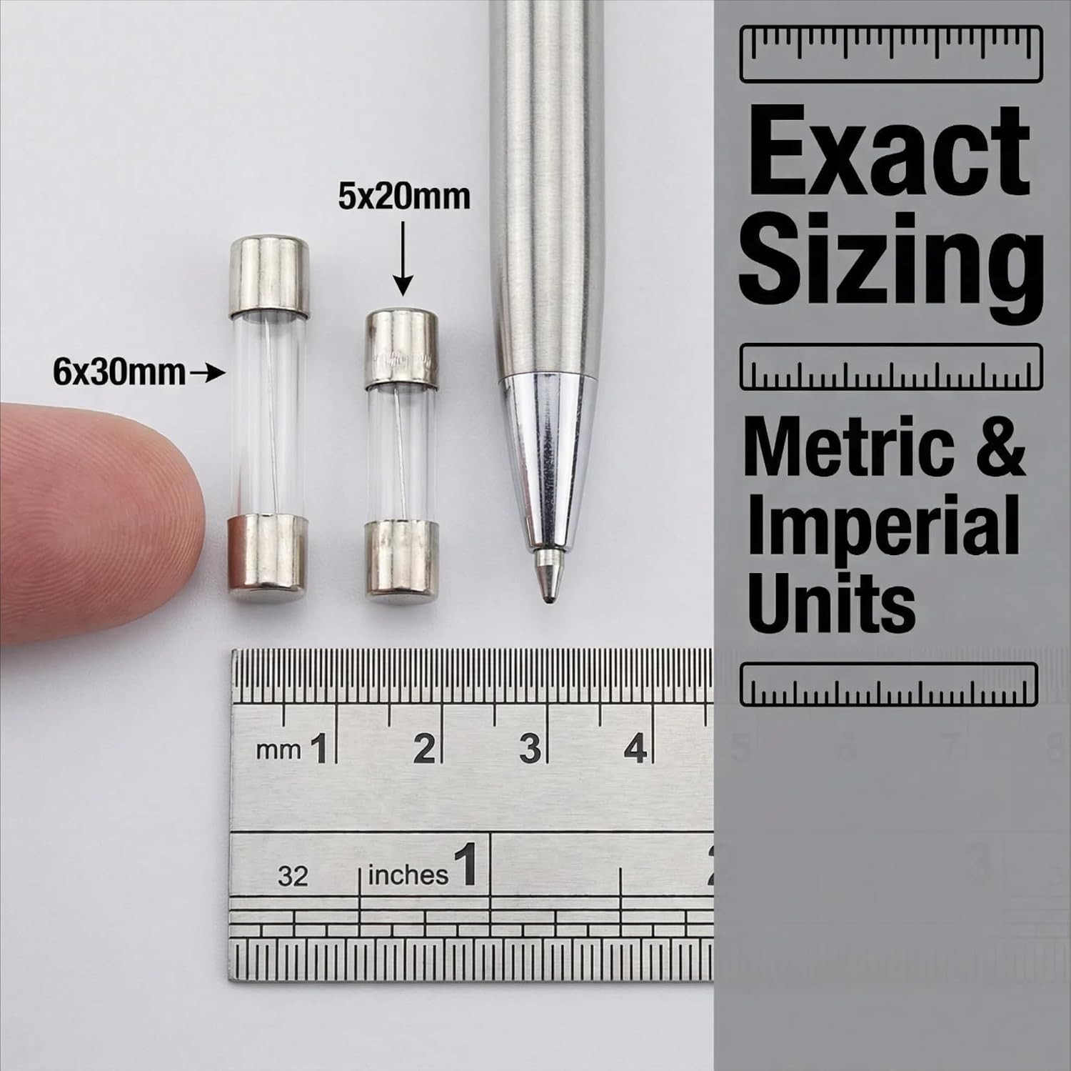 Fast-Blow Glass Fuses Assortment Kit 250Pcs 6x30mm 250V 1A 2A 3A 5A Values