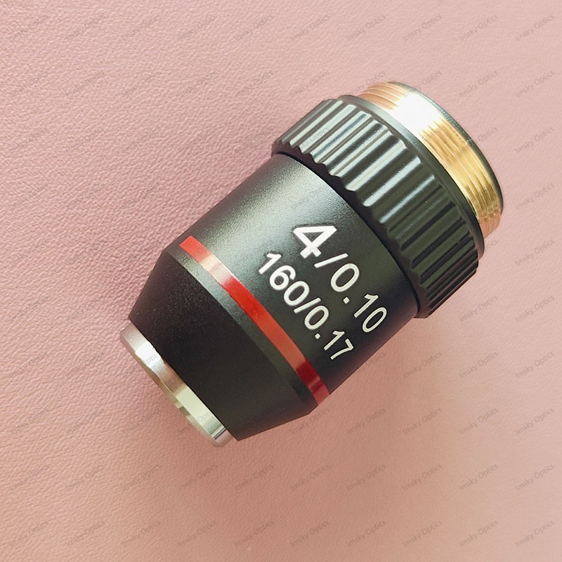 4X 10X 20X 40X 60X 100X Achromatic Objective Lens 195 mm Conjugate Distance Tube