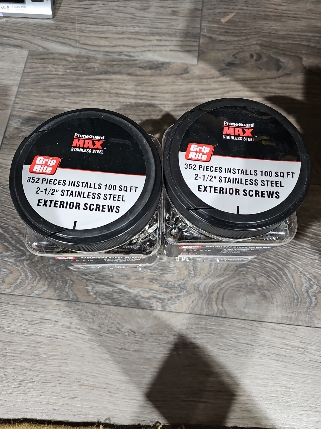 Lot of 2: Grip-Rite PrimeGuard Max #10 x 2.5 in. Stainless Steel Deck Screws