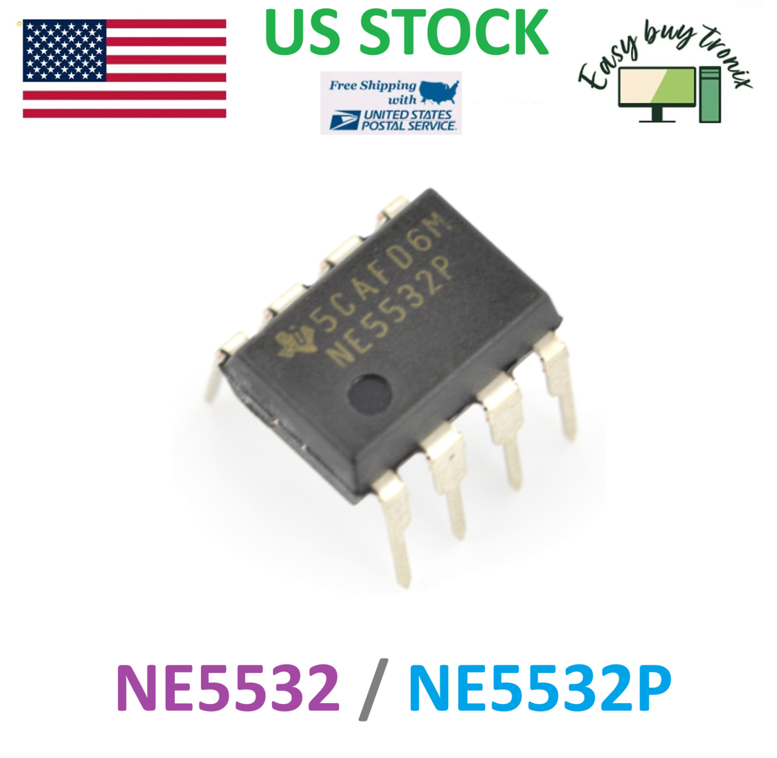 10Pcs Genuine NE5532P NE5532 Dual Low Noise Op-Amp DIP-8 for Audio Pre Amplifier