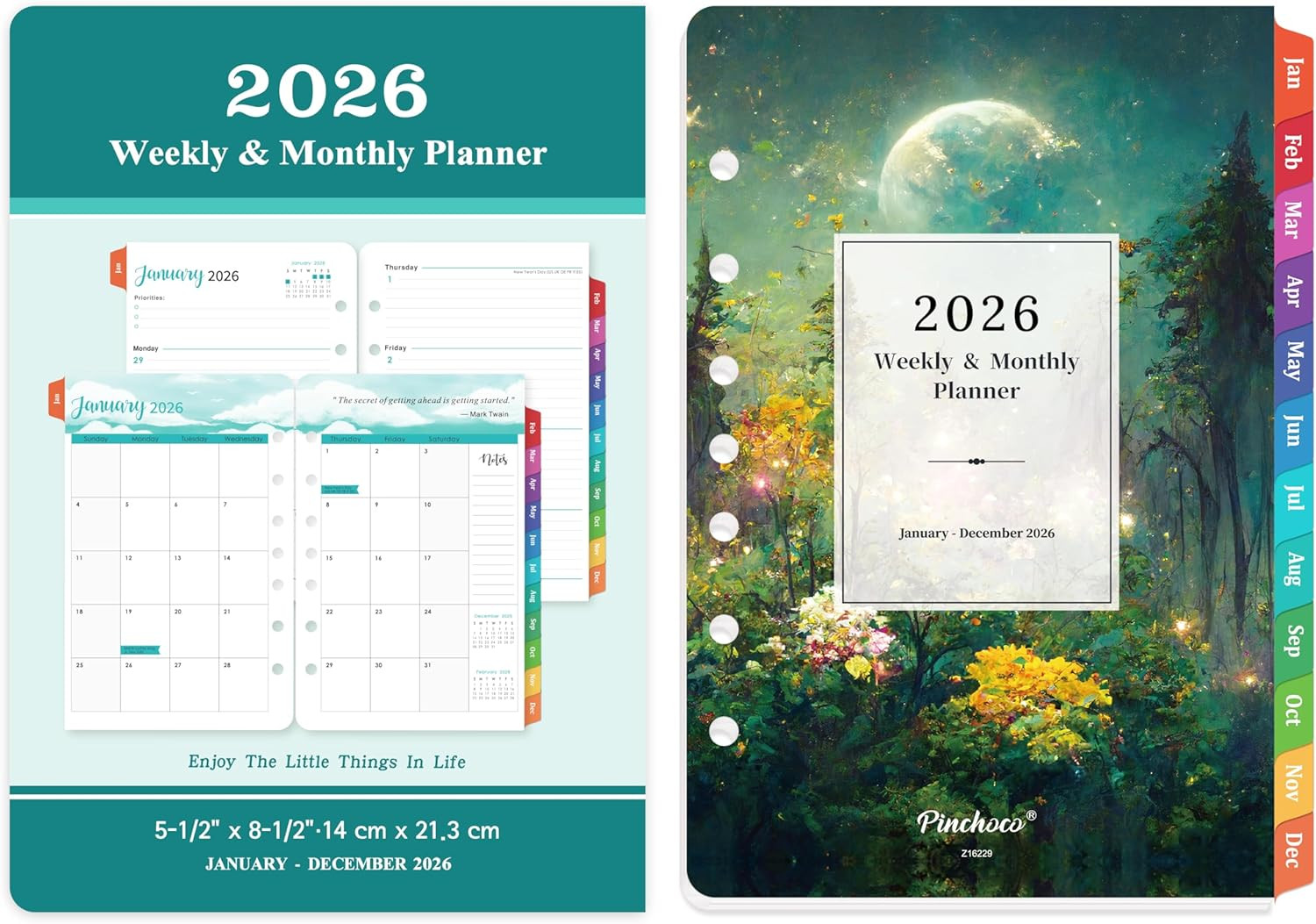 2026 Planner Refills – Planner Refills 2026, JAN 2026 – DEC 2026, 5-1/2″ x 8-1/2