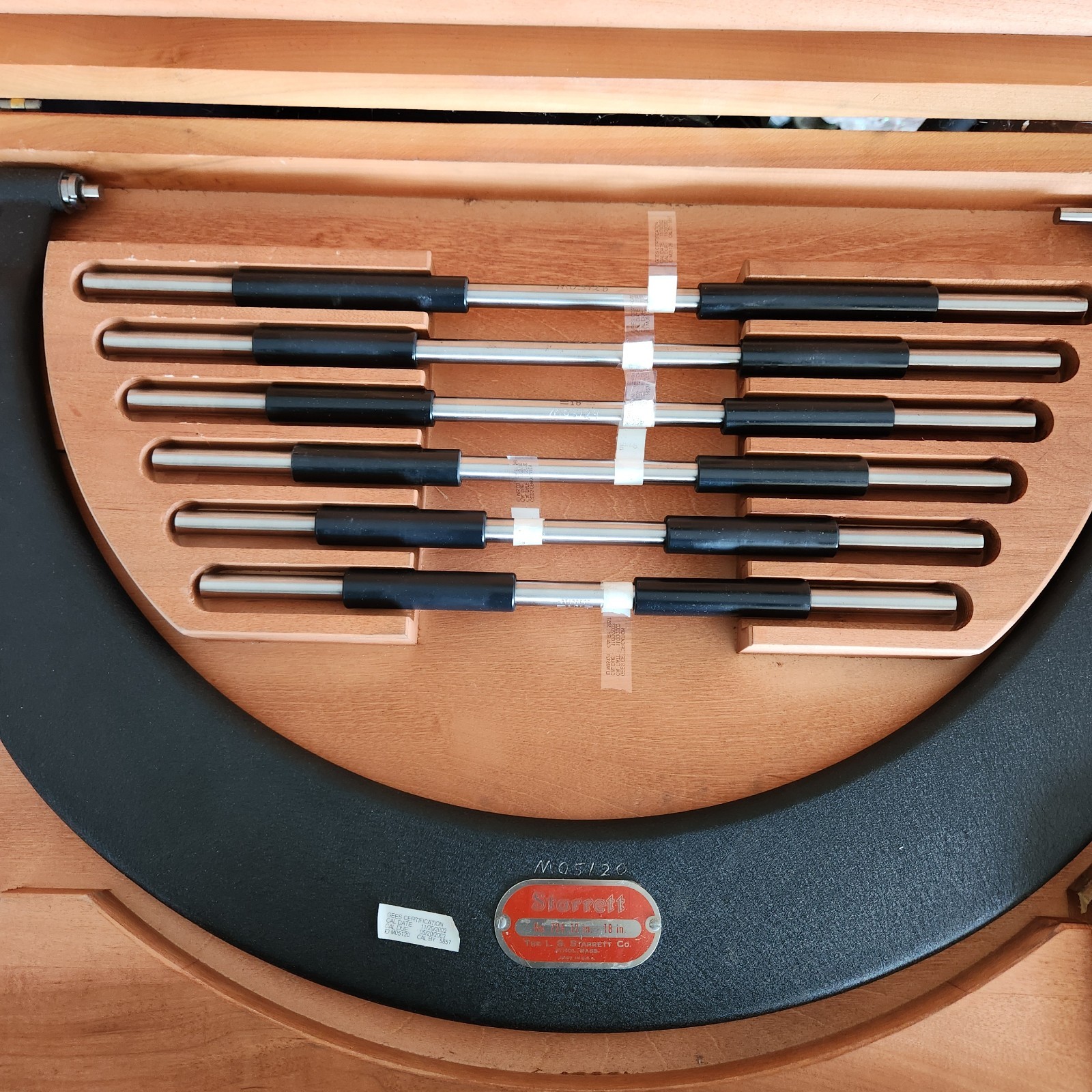 Starrett Micrometer Outside #724 12″-18″ Inch With Interchangable Heads