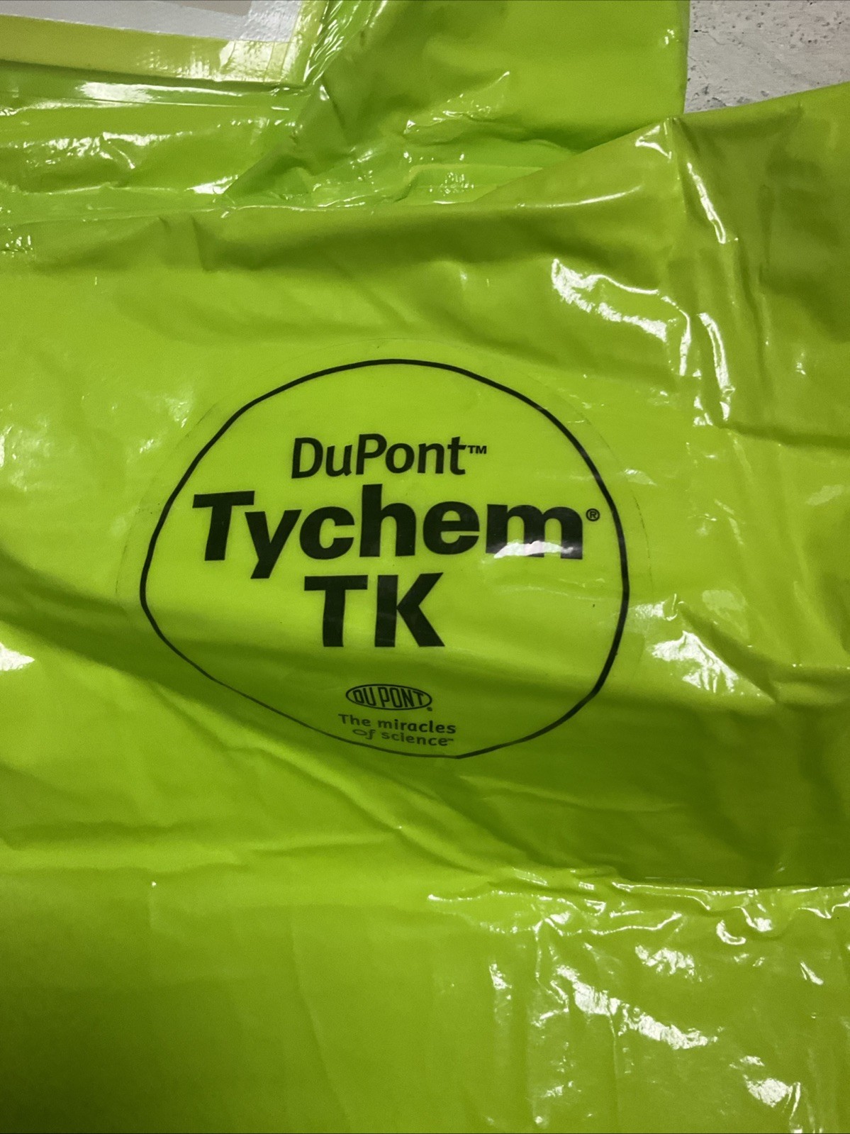 P DuPont Tychem TK Green Hazmat Hood Training Display