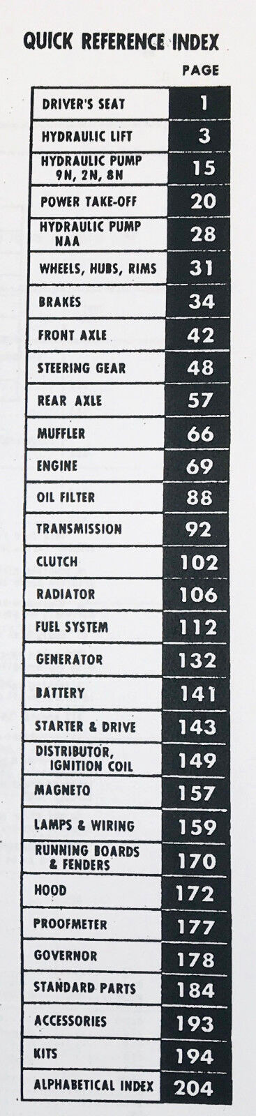 Ford Naa 1939-1953 Tractor Service Parts Operators Manual Shop Repair Set