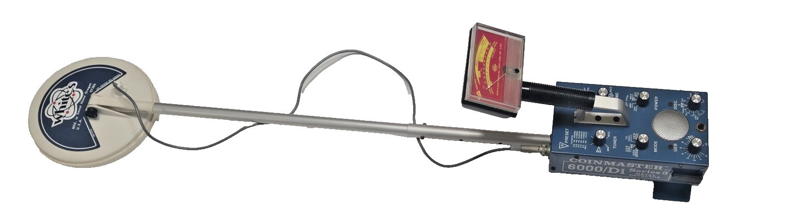Vintage Whites Coinmaster 6000/Di Professional Series 3 Metal Detector w Case