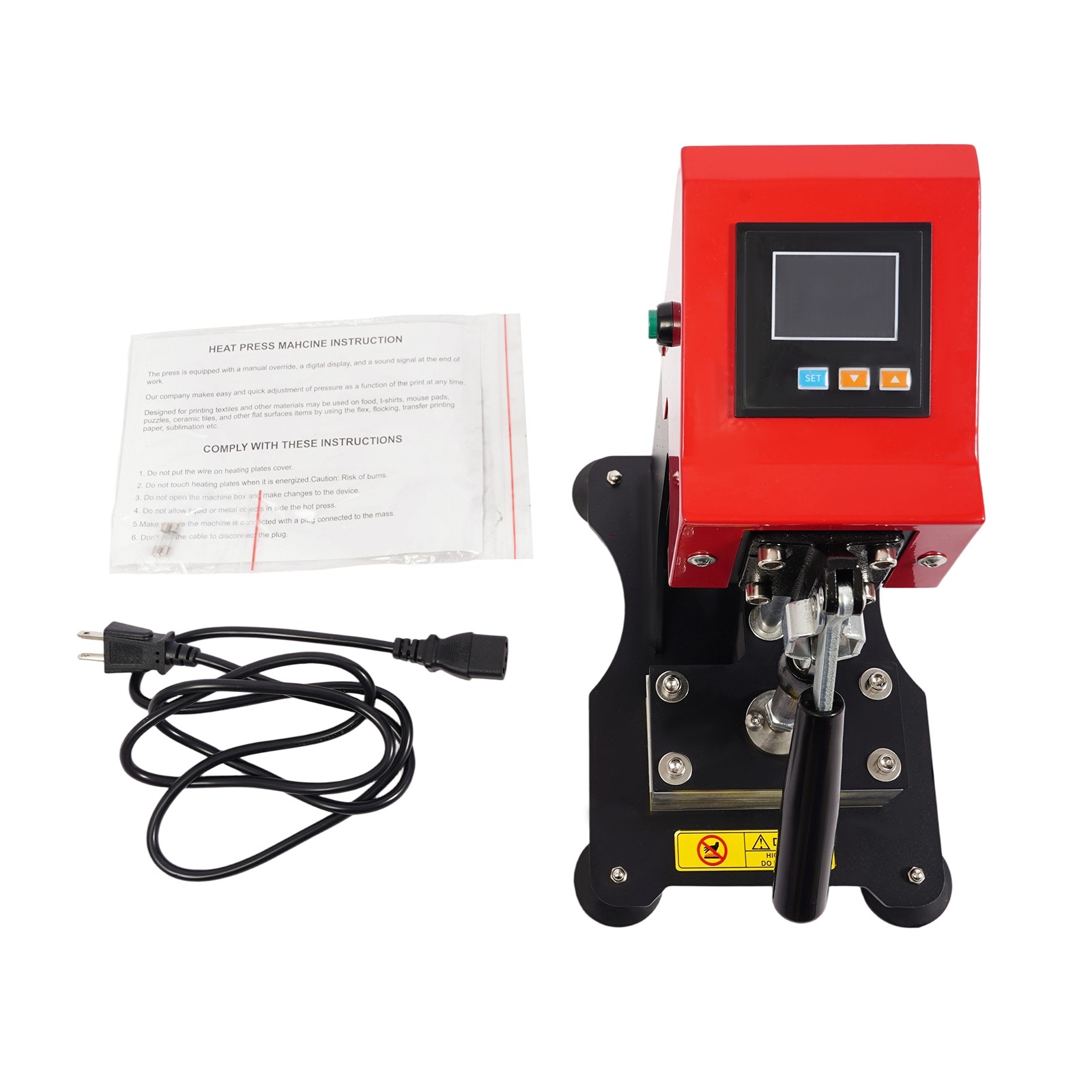 2.36″x4.72″ Heat Press Machine T-shirt Hat Mat Press Machine Aluminum Alloy