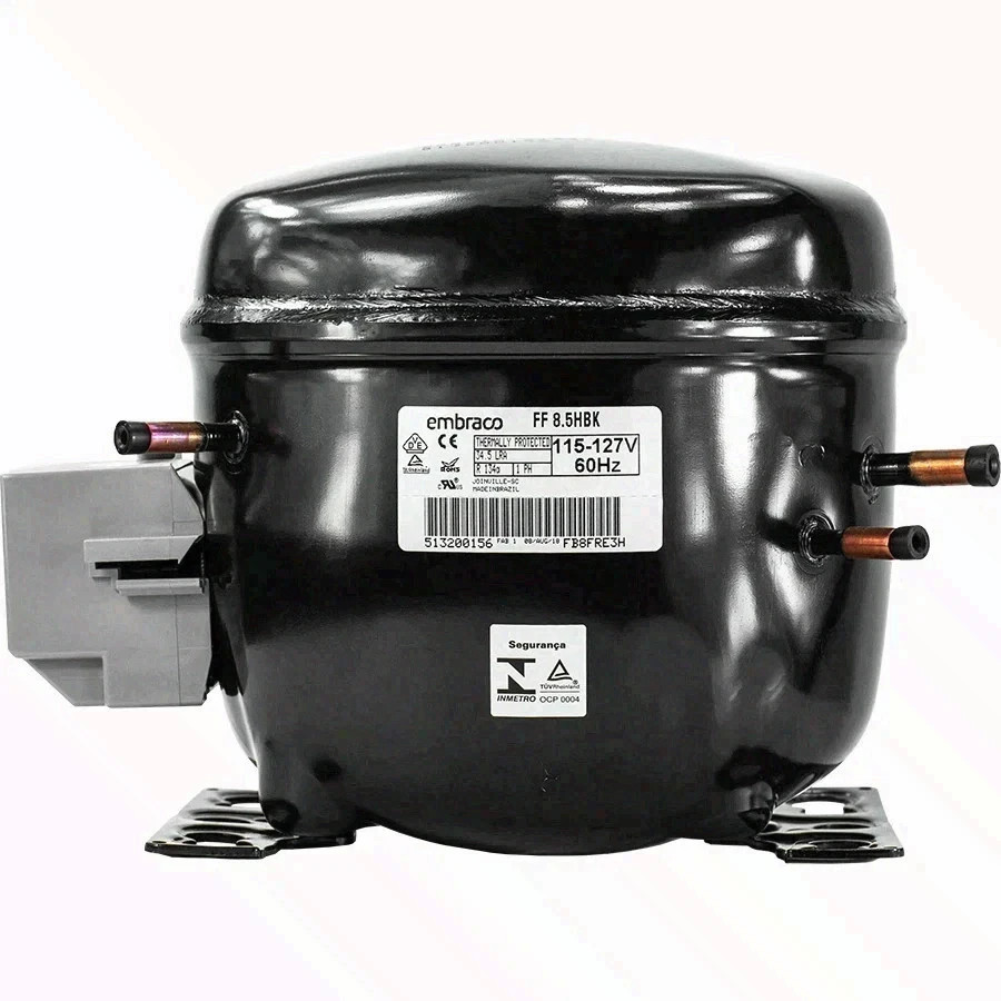 Embraco FF8.5HBK 1/4 HP Refrigeration Compressor 115V R134a 3135 BtuH