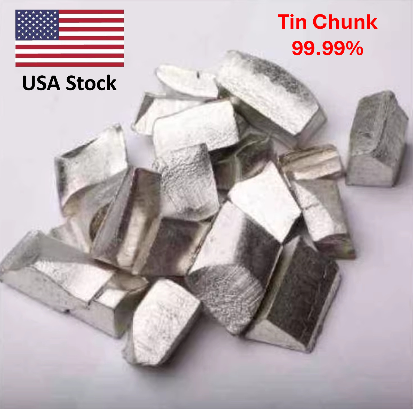 High Purity Tin Chunk Nugget Ingot Sn Research Grade 99.99% Pure 100g