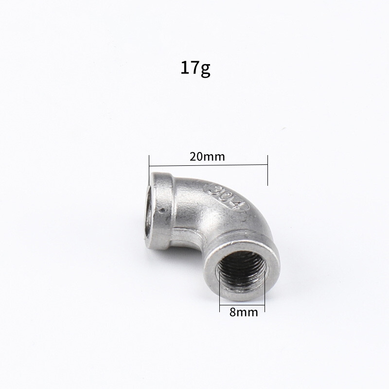304 Stainless Steel Pipe Fitting 45/90 Degree Elbow Thread Fitting 1/8″ 1/4″- 2″