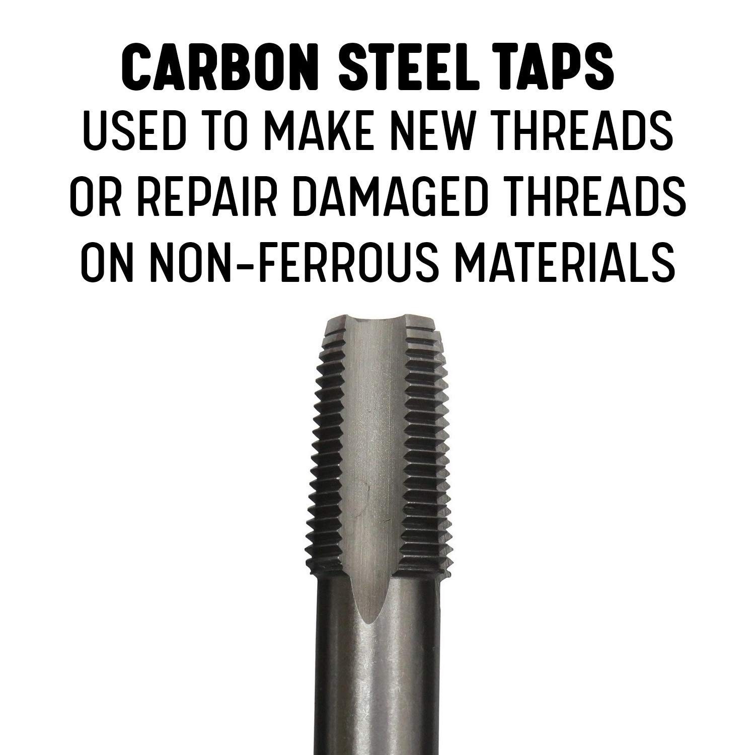 Carbon Steel Pipe Tap 1/8 Npt Uncoated Threading Tool Right Hand Cut 27 Gauge