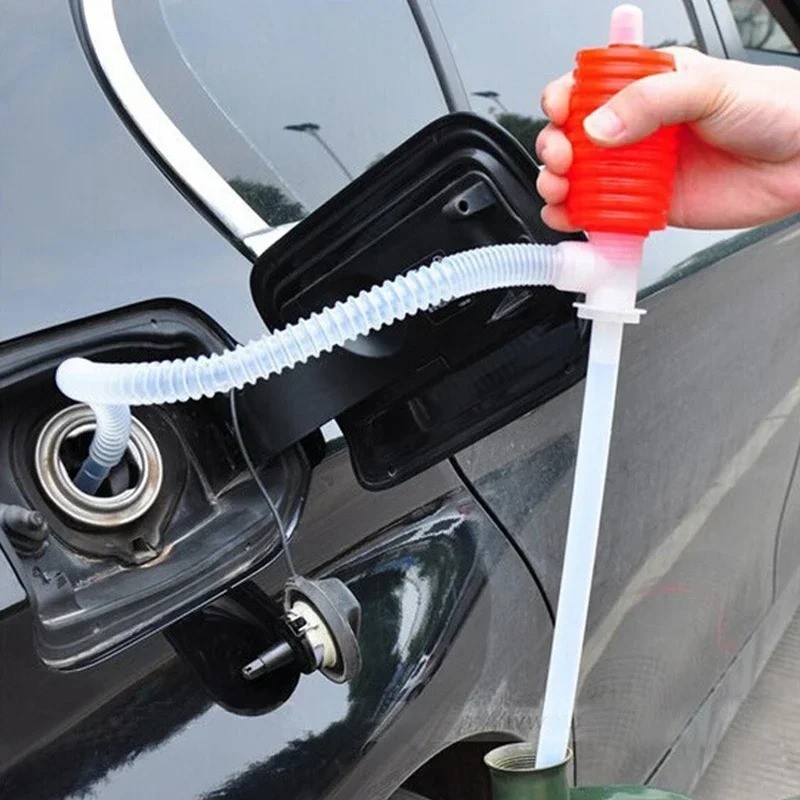Universal Car Siphon Pump Liquid Gas Fuel Oil Water Hose Transfer Manual Sucker