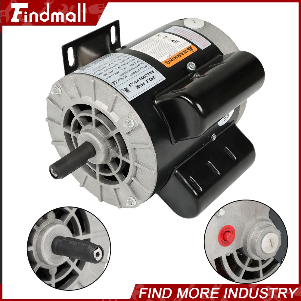 Compressor Duty Electric Motor 2 HP SPL Single Phase 3450 RPM 56 Frame 115/230 V