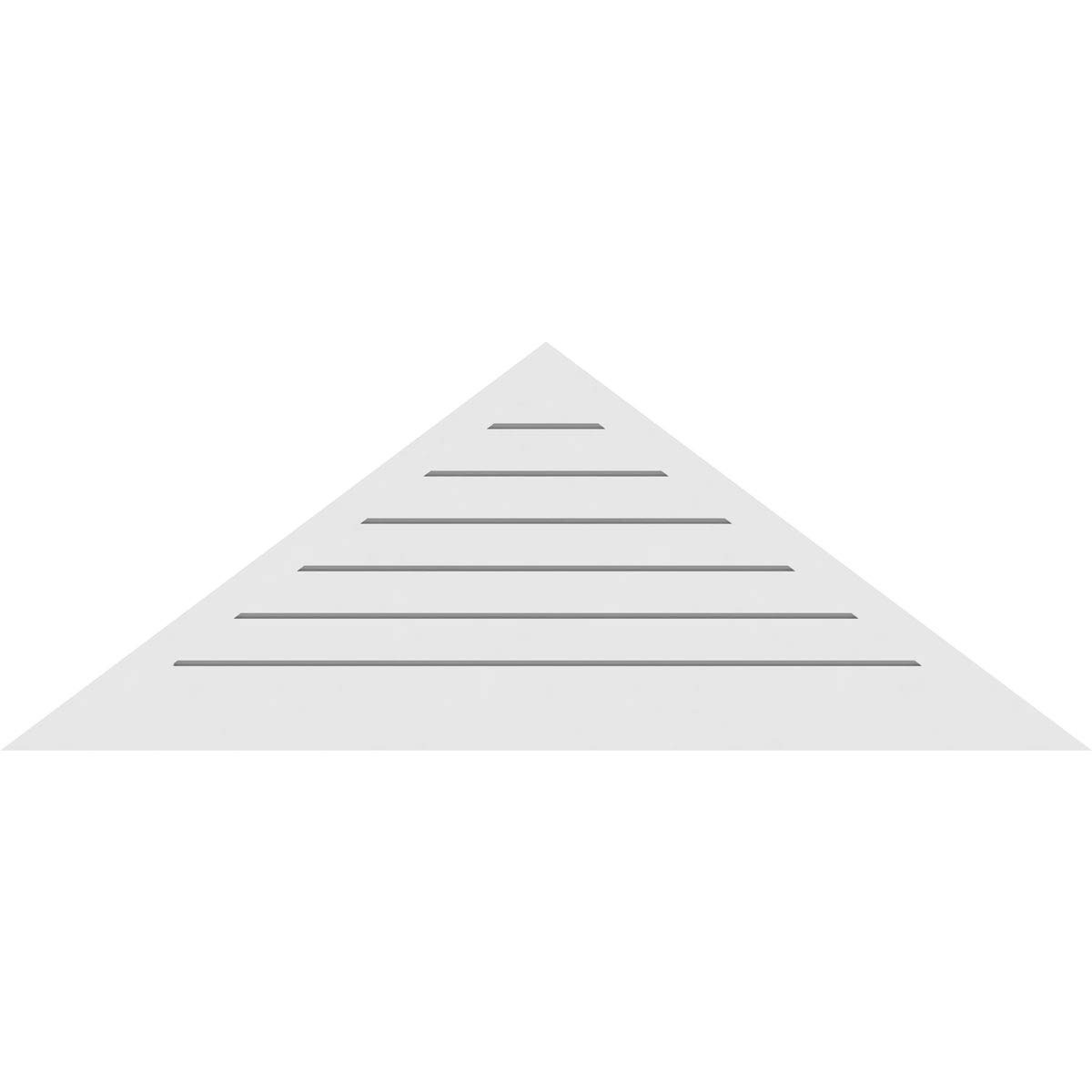 GVPTR76X1602SF Triangle Surface Mount PVC Gable Vent, 76″W x 15.875″H, Factor…