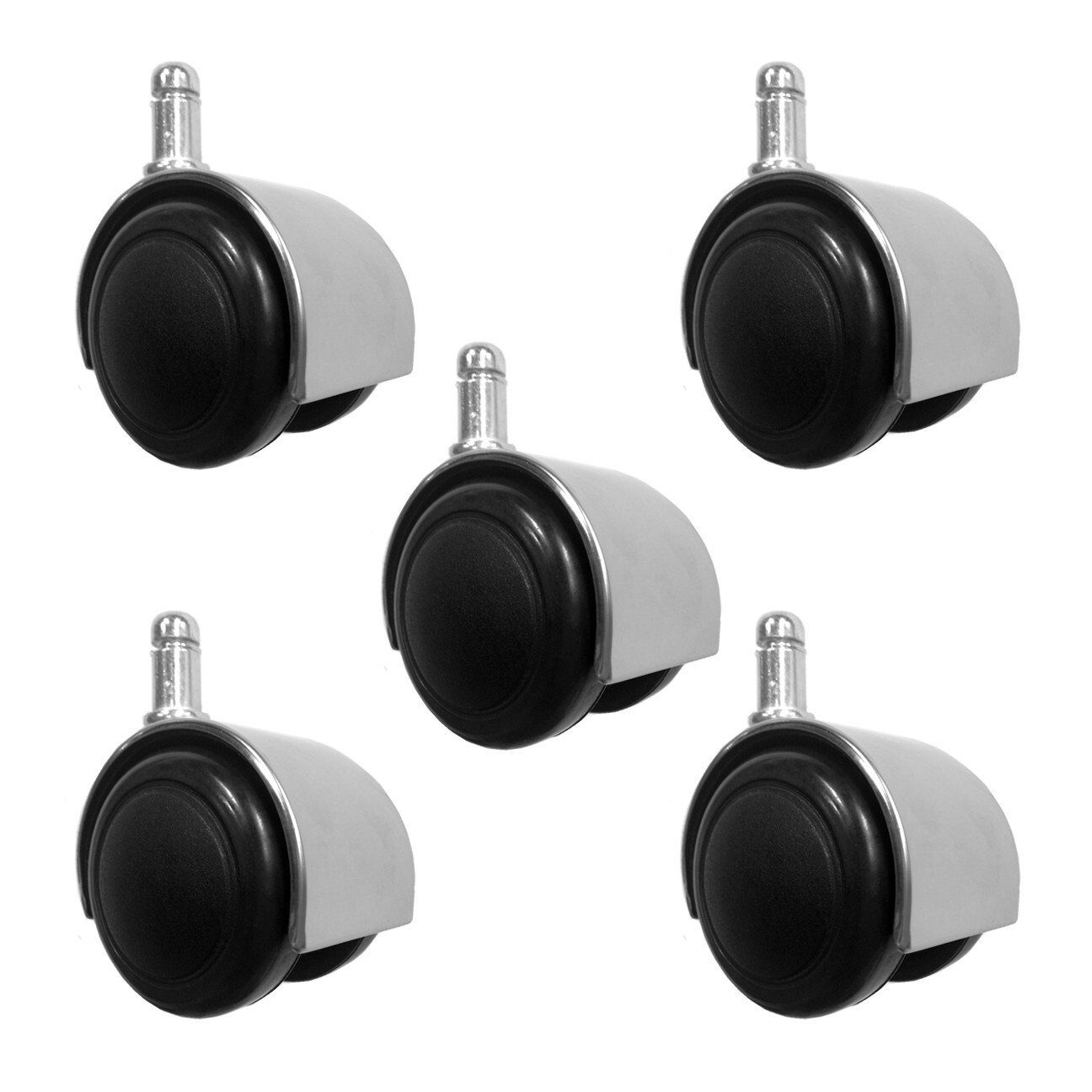 2’’ Chrome Hard Floor Chair Caster | Set of 5 | R-S4129-5/Bag