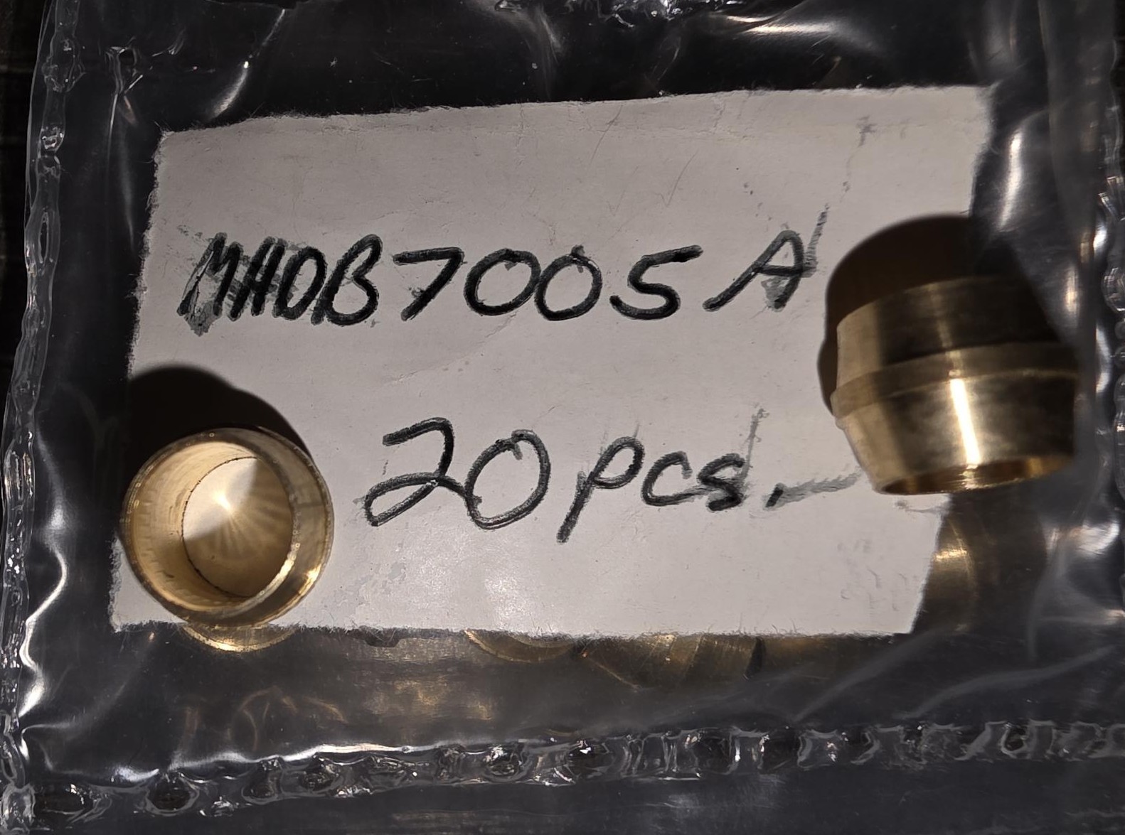 Brass Compression Sleeves – 1/4″ – Package of 20