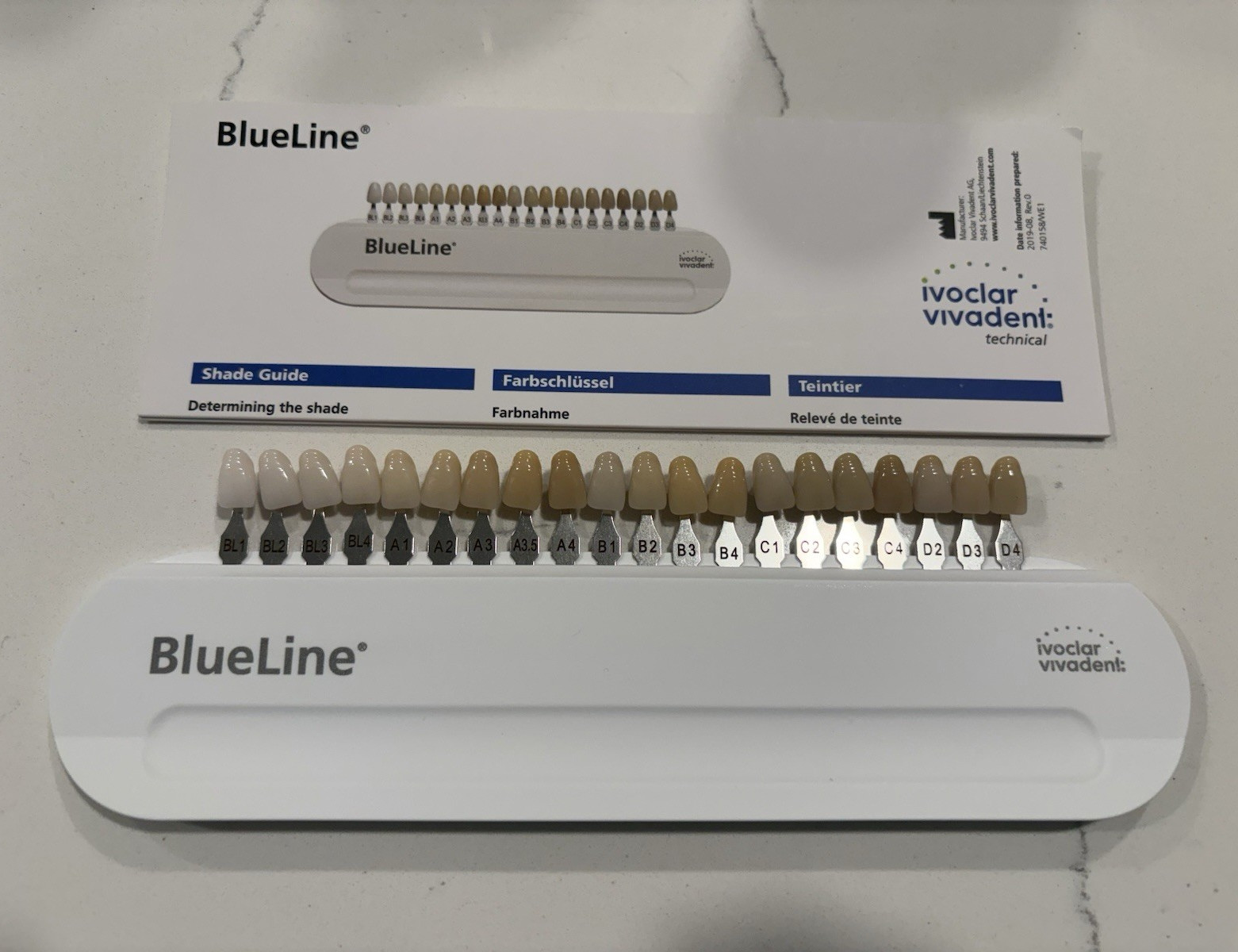 Ivoclar Vivadent BlueLine Shade Guide REF 613332 for Dentistry/Dental Lab