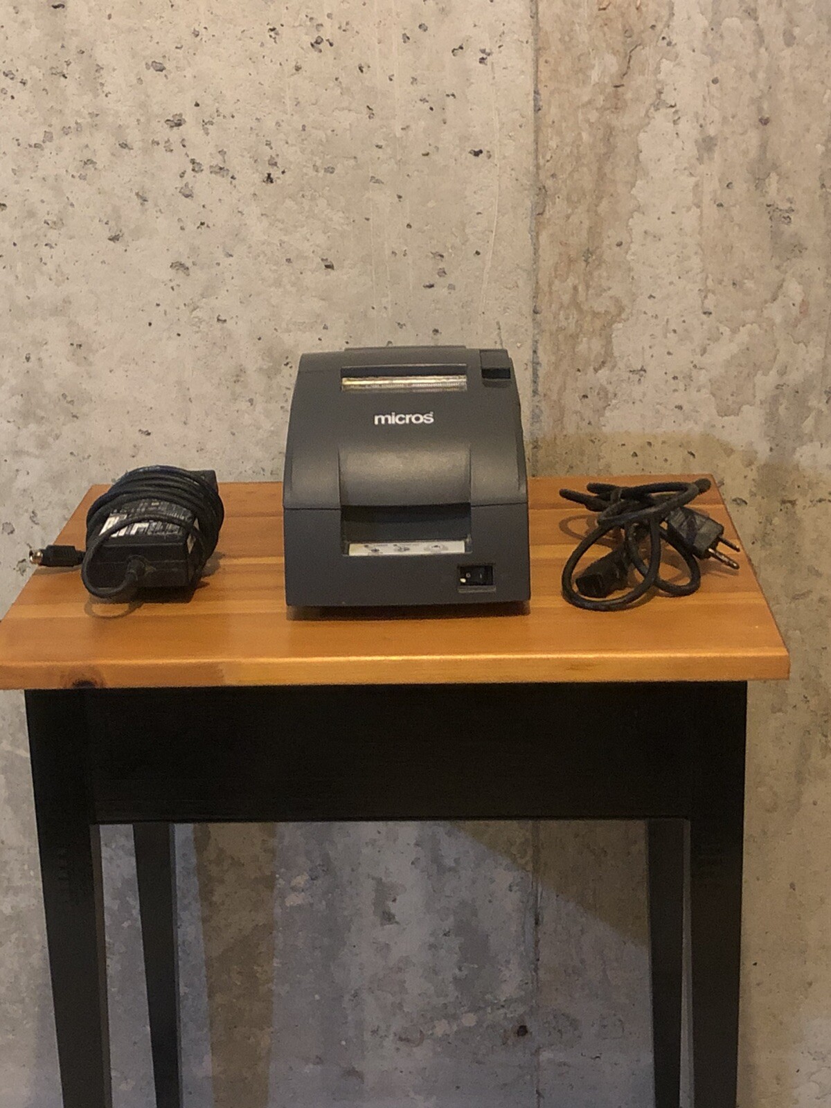 Epson TM-U220B Micros POS IDN Receipt Printer and power supply