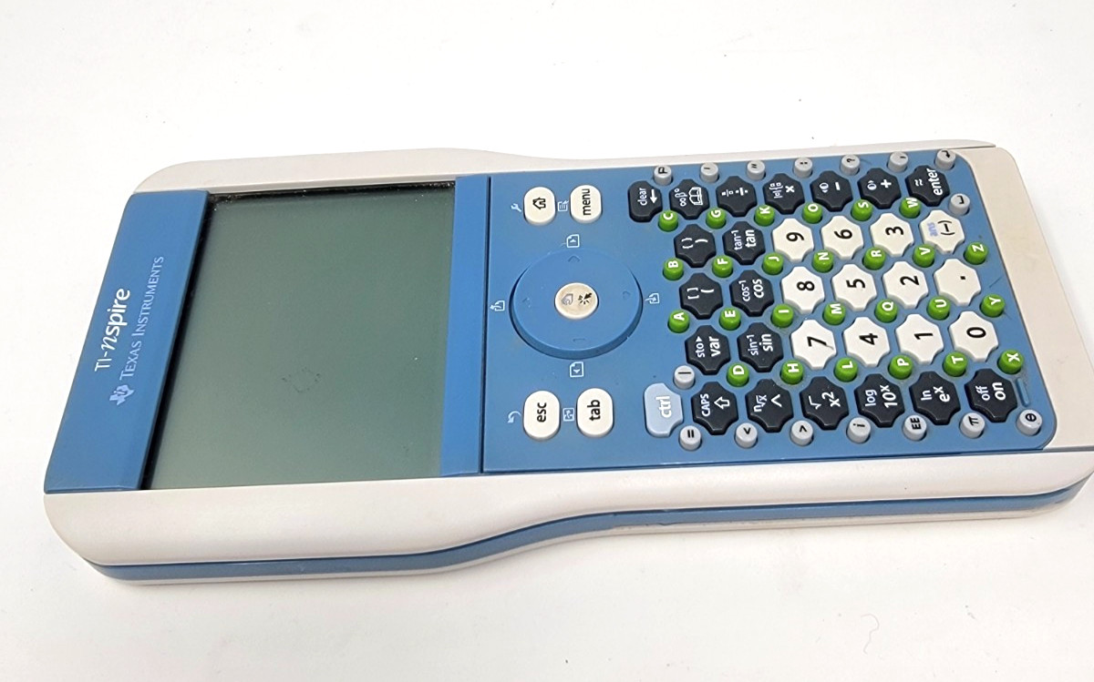 Texas Instrument Ti-Nspire Graphing Calculator Light Blue Gray NO COVER (READ)