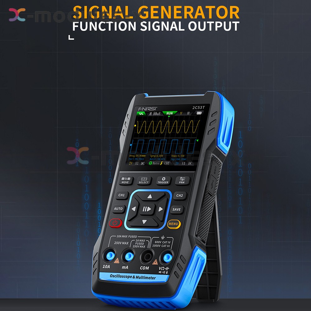 FNIRSI 2C53T 3 in 1 Handheld Oscilloscope Digital Multimeter Signal Generator