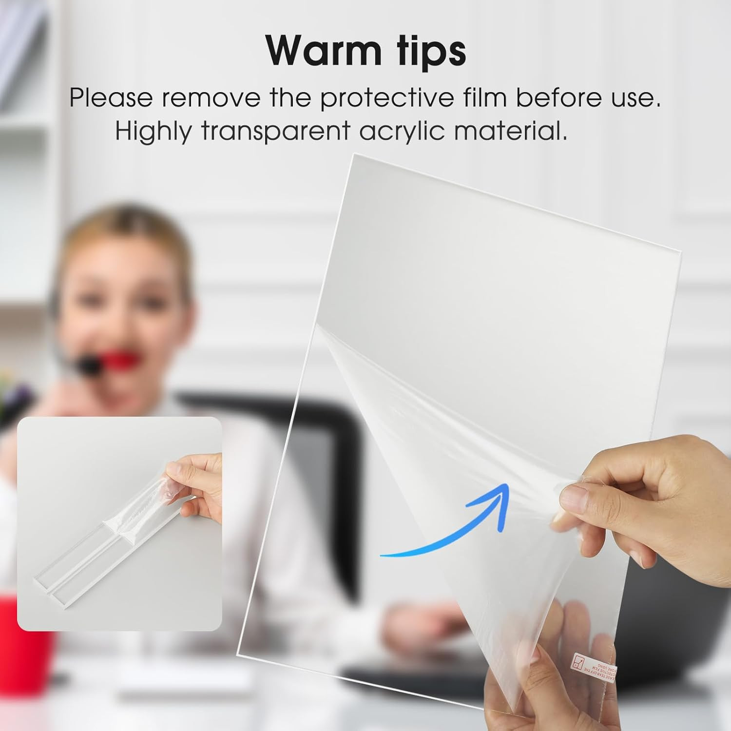 Acrylic Sign Holder 8.5 X 11 Inches 1 Pack, Double Sided Plastic Display Stands