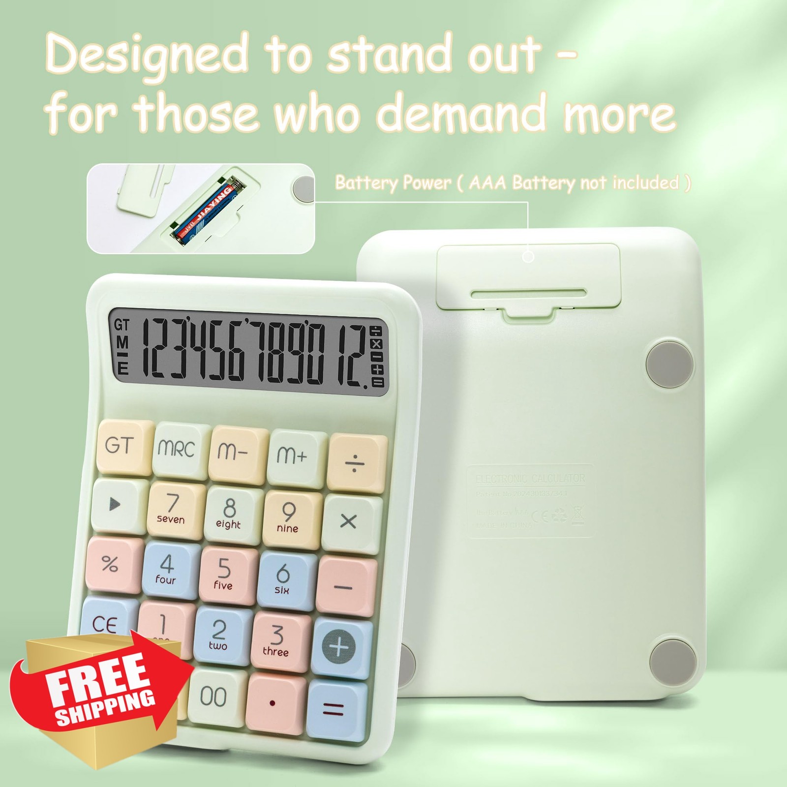 Exlliy Mechanical Calculator L Chartreuse