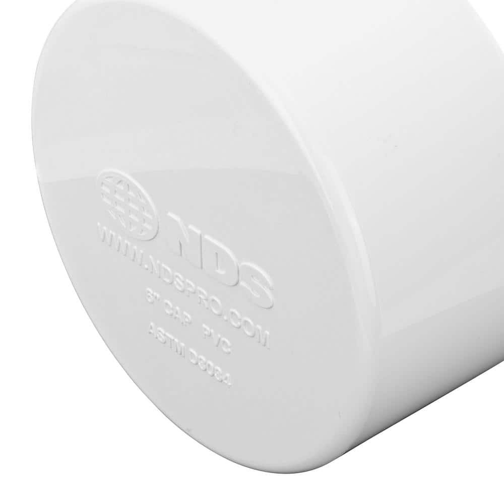 6 in PVC S-D End Cap, Solvent Weld Sewer & Drain Pipe Closure