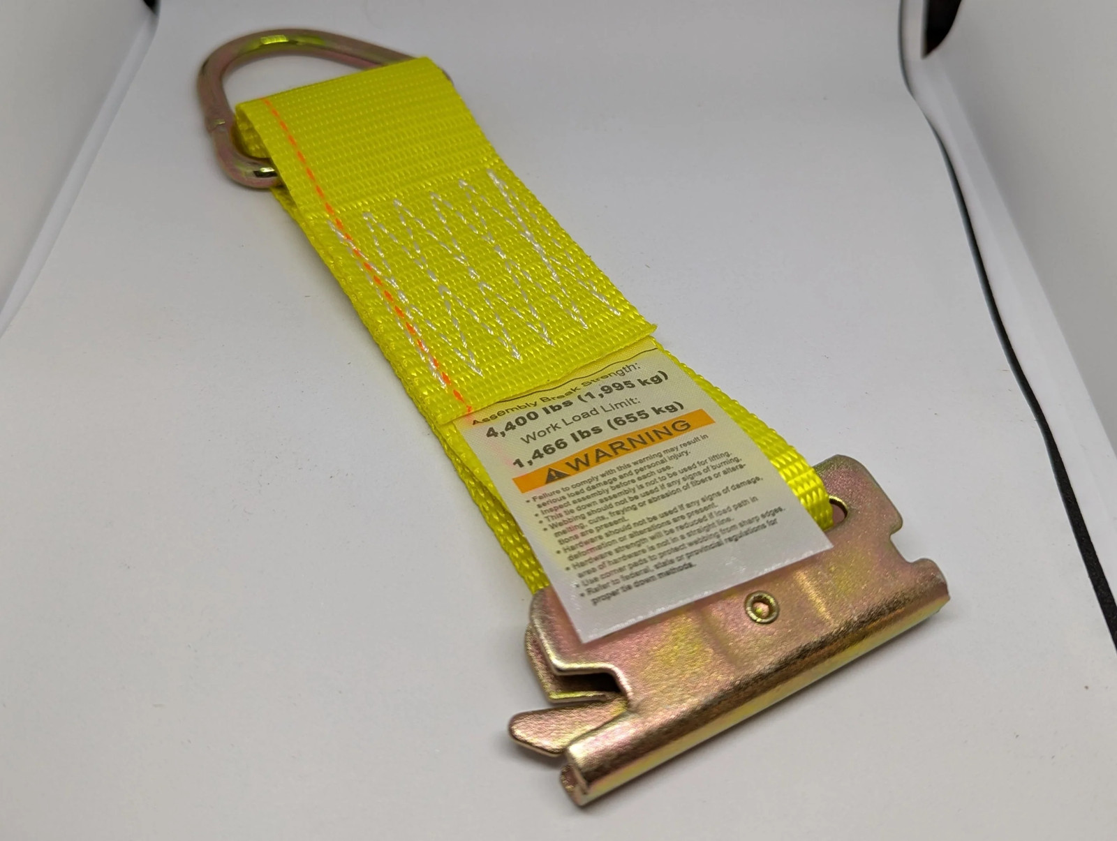 6″ E-Track Rope Tie Off – Yellow | 4,400 lbs. BS