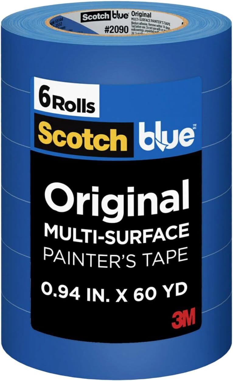 Scotchblue Original Painter’s Tape 6 Rolls 094 Inch Multi Surface Indoor Outdoor