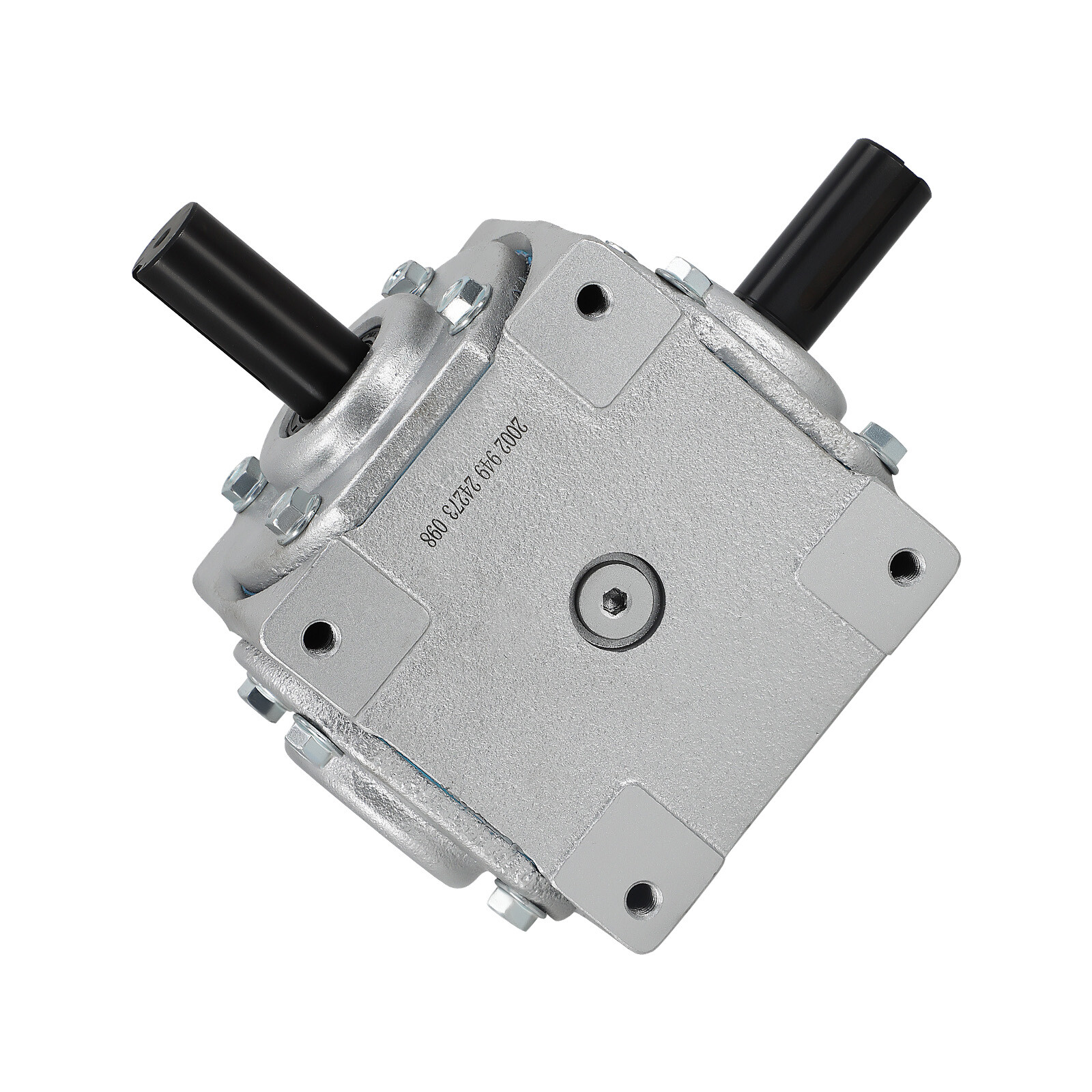 40 HP Right Angle Bevel Gearbox with 2 Keyed Shafts CW/CW 1:1