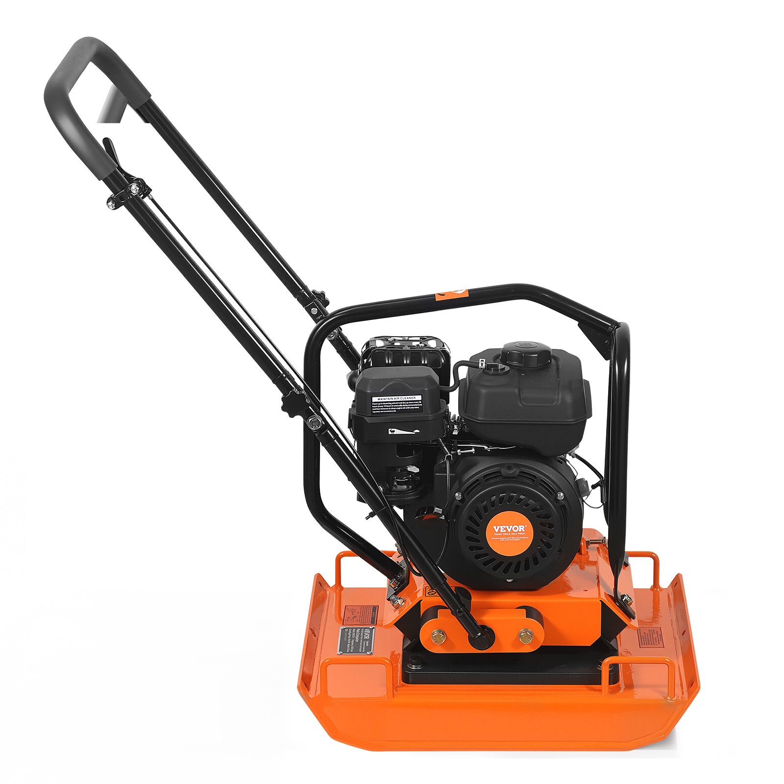 VEVOR 7HP Plate Compactor 5400VPM 4440lbs Vibrating Ground Rammer for Asphalt