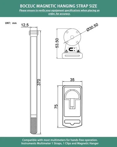 Magnetic Hanging Strap for Fluke Multimeter 115 117 179 87V 287 289 175 177 116