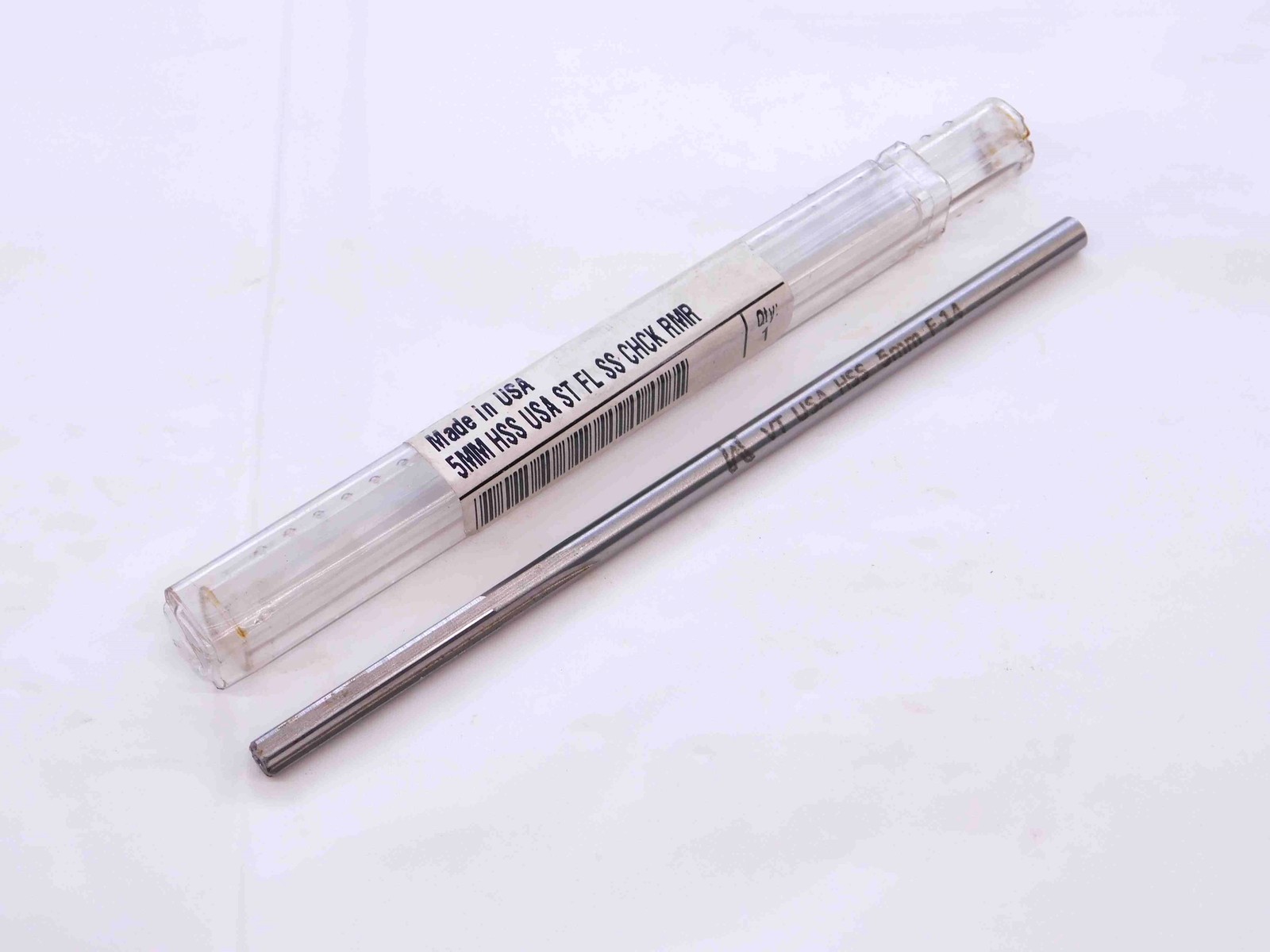 NEW YANKEE 5mm O.D. HSS CHUCKING REAMER 6 FLUTE .1969 MADE IN USA ONSIZE 5.0