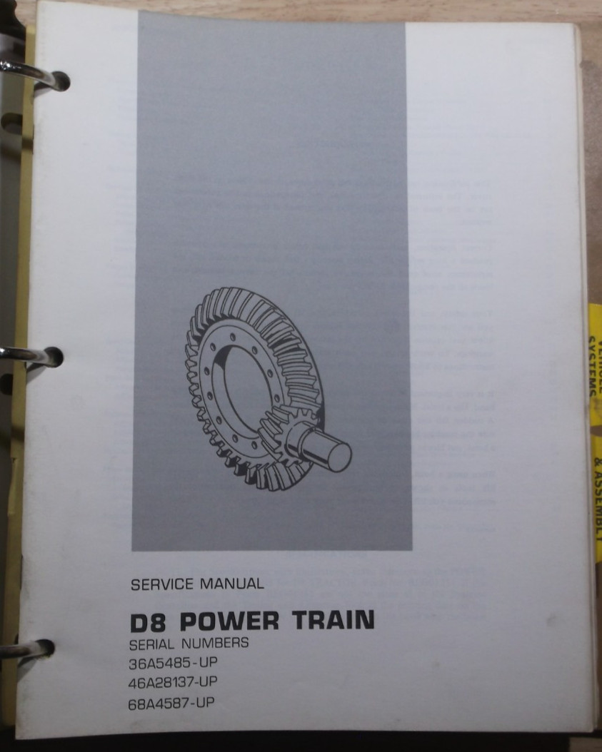 CAT CATERPILLAR D8 D8H TRACTOR DOZER SERVICE SHOP REPAIR MANUAL BOOK 36A 46A 68A