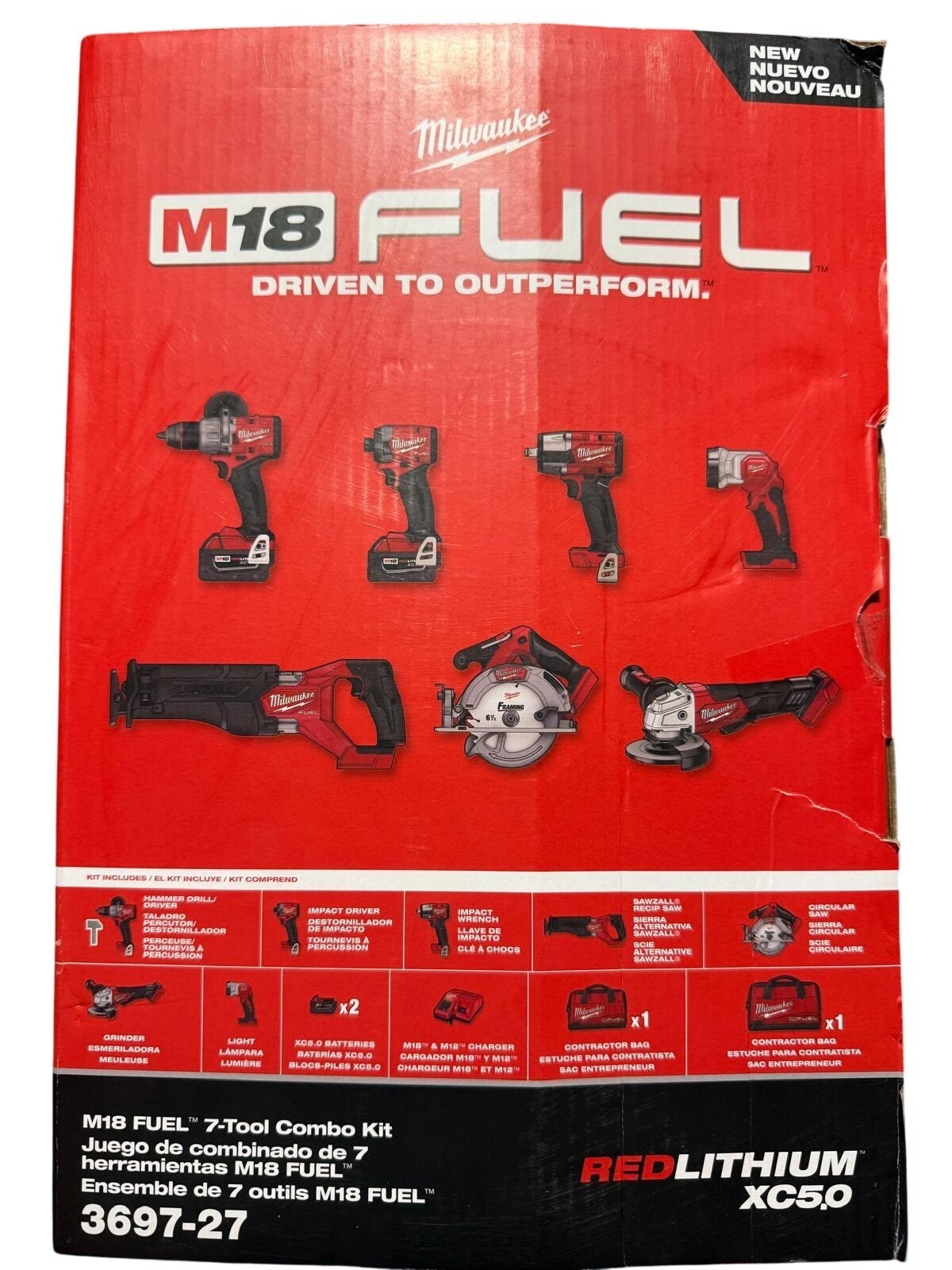 Milwaukee 3697-27 M18 FUEL 7-Tool Combo Kit