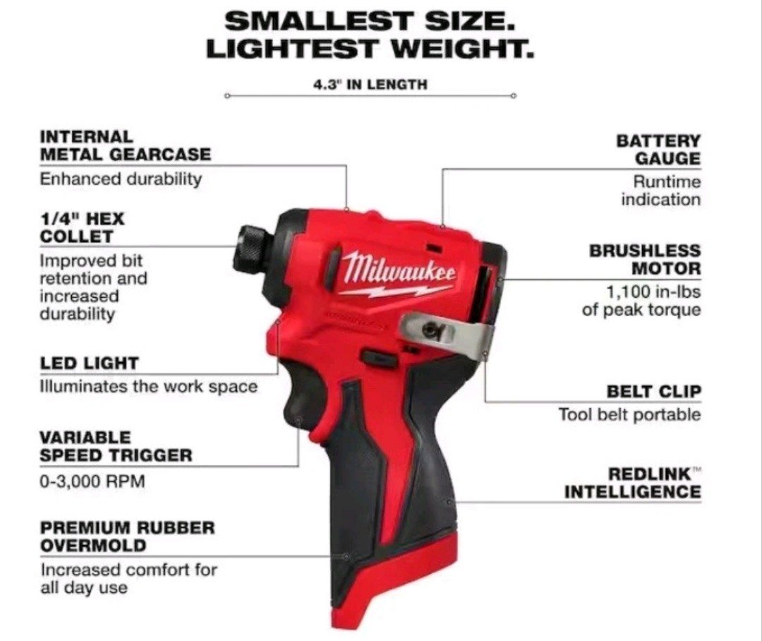 Milwaukee M12 3494-22 Subcompact 2-Tool Combo Kit Impact Driver & Drill/Driver