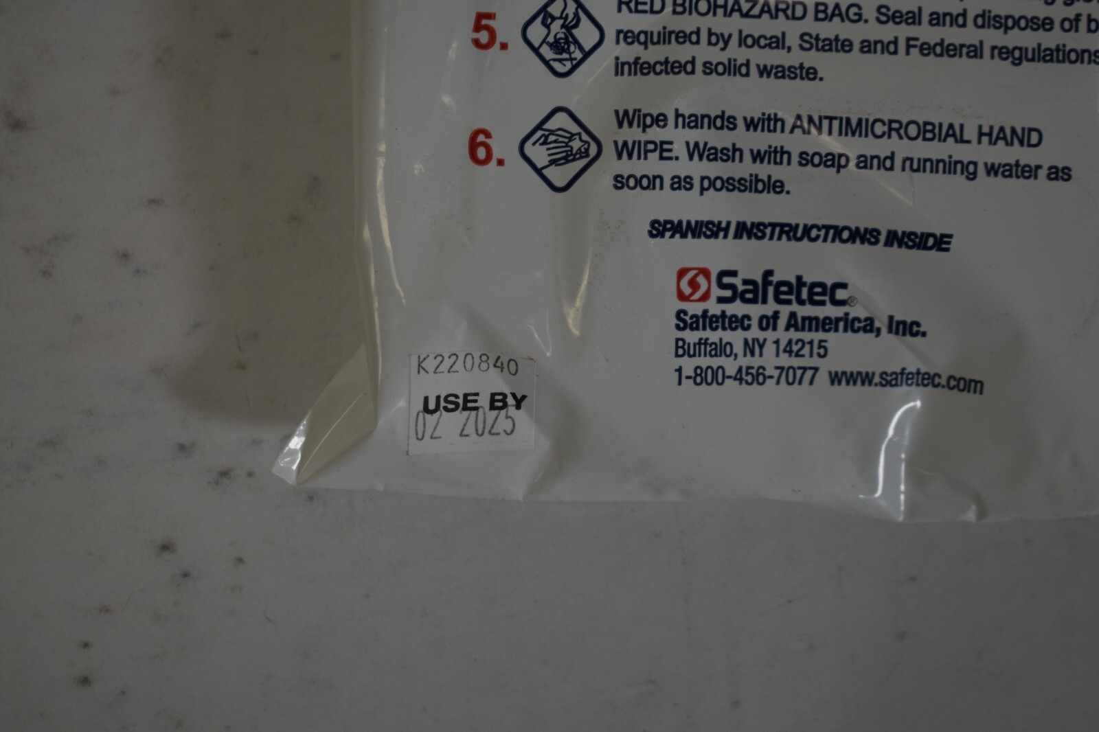 2 Pack SAFETEC EZ Cleans Plus Spill Clean Up Kit 17121 Use bBy 02/2025