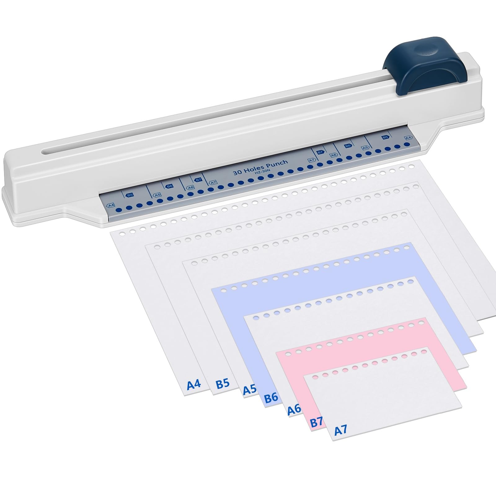 Cholemy Spiral Binding Machine Portable Desktop Binding Punch Hand Push Spira…