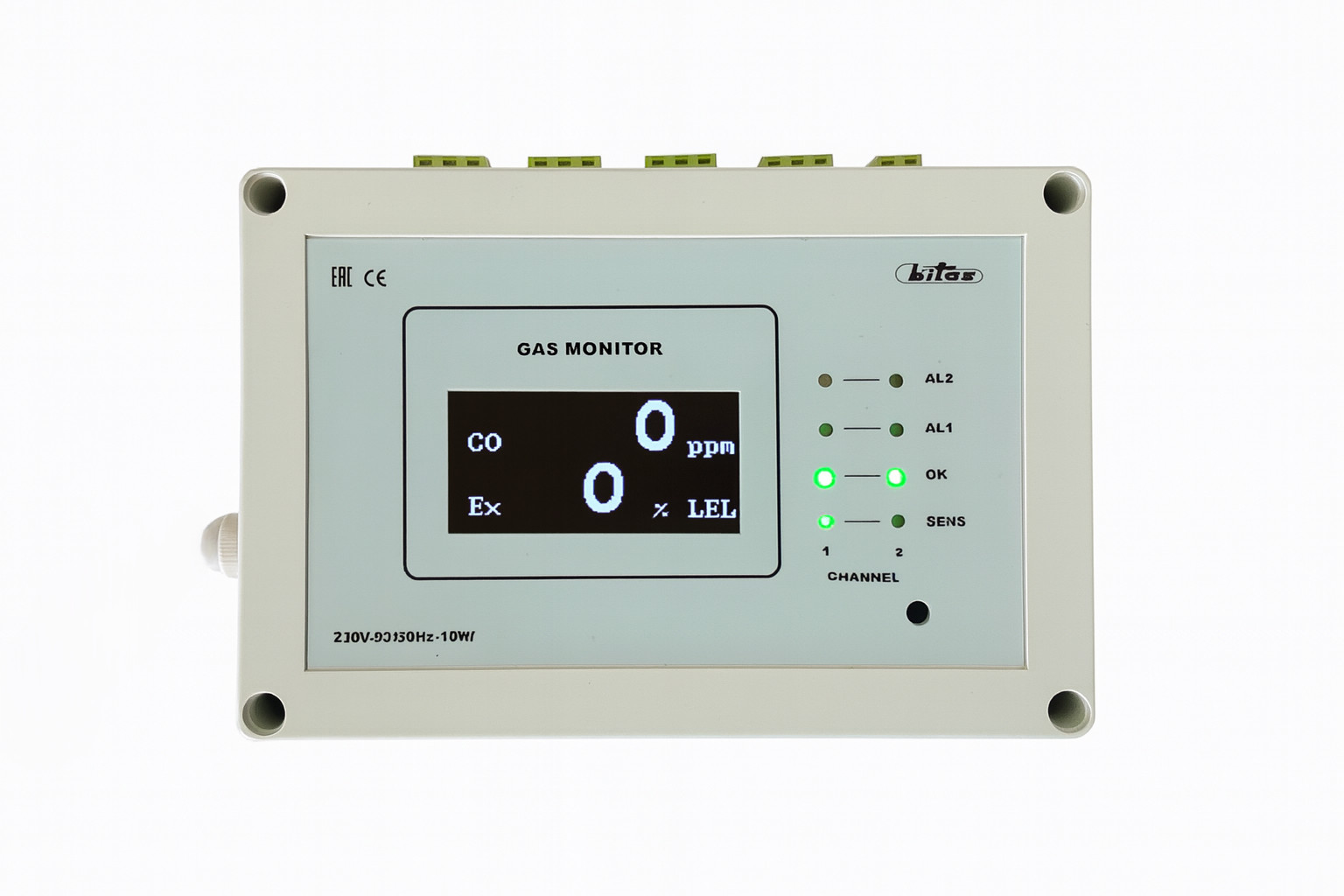 US-09 Dual Gas Detector (CO & H₂) – Real-Time OLED, AL1/AL2 Alarm Levels