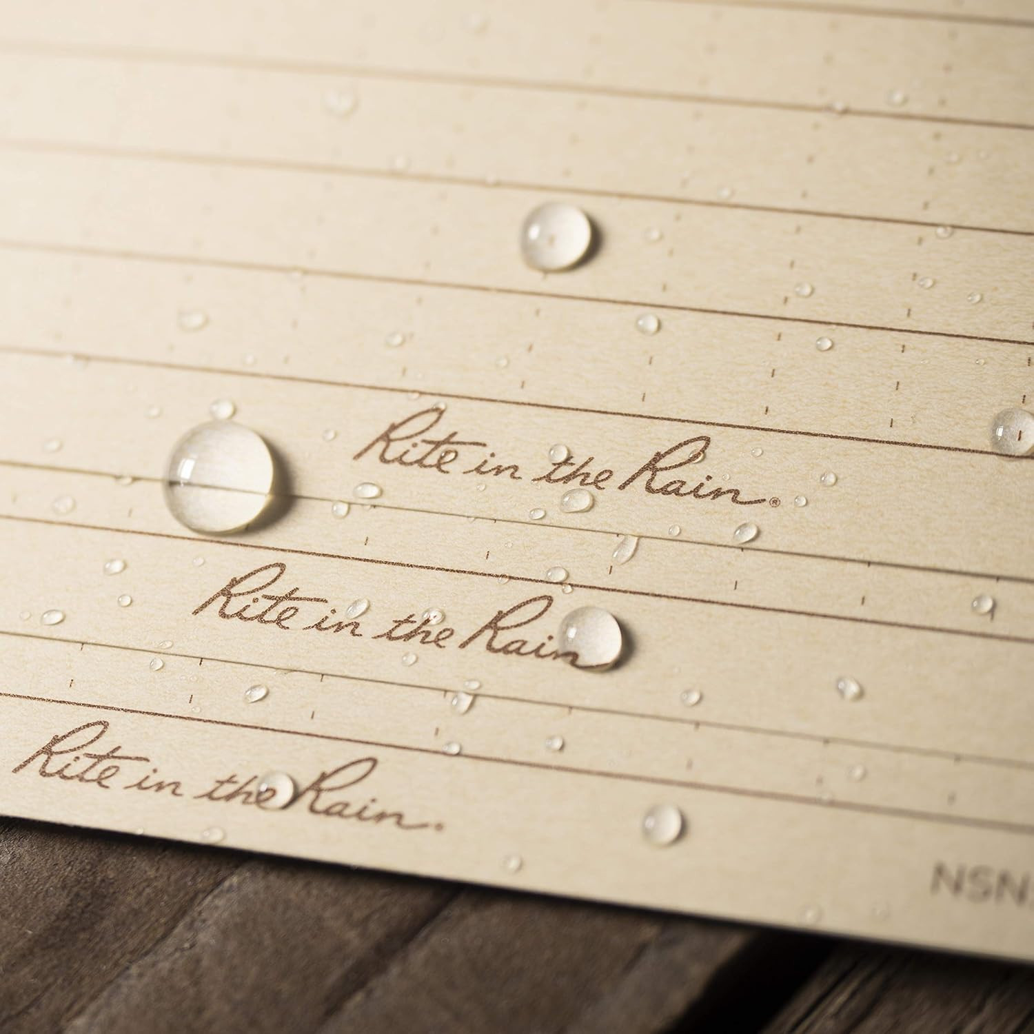 Weatherproof Index Cards, 3″ x 5″, Universal Pattern, Tan (No. 991T)