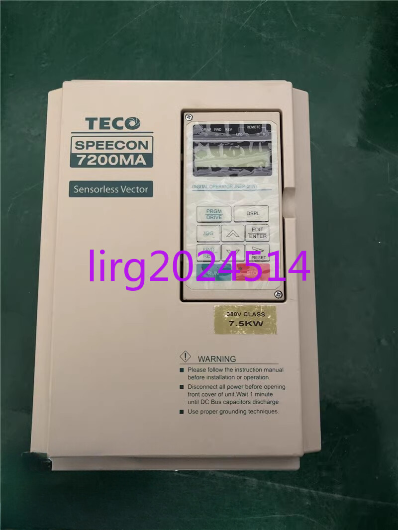 1pc used TECO 7200MA 7.5KW 380V JNTMBGBB0010AZ-U-