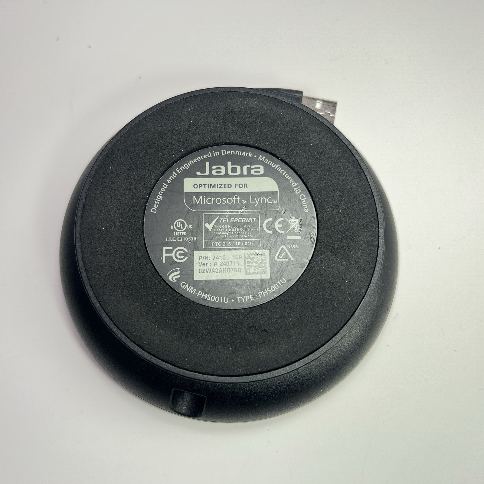 Jabra Speak 410 GNM-PHS001U Portable USB Conference Speakerphone 7410-109 Lync