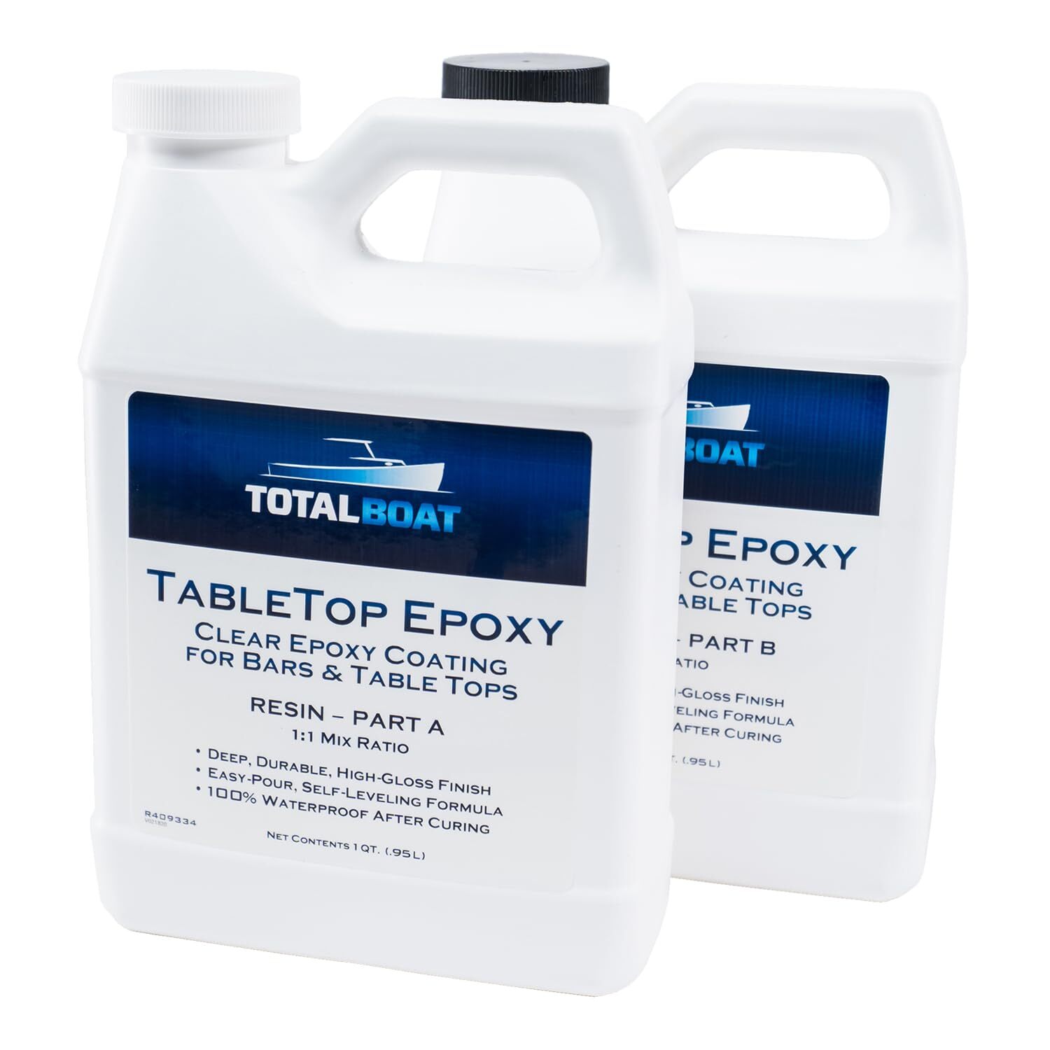 TotalBoat Table Top Epoxy Resin Kit – 2 Quart Crystal Clear Epoxy with High