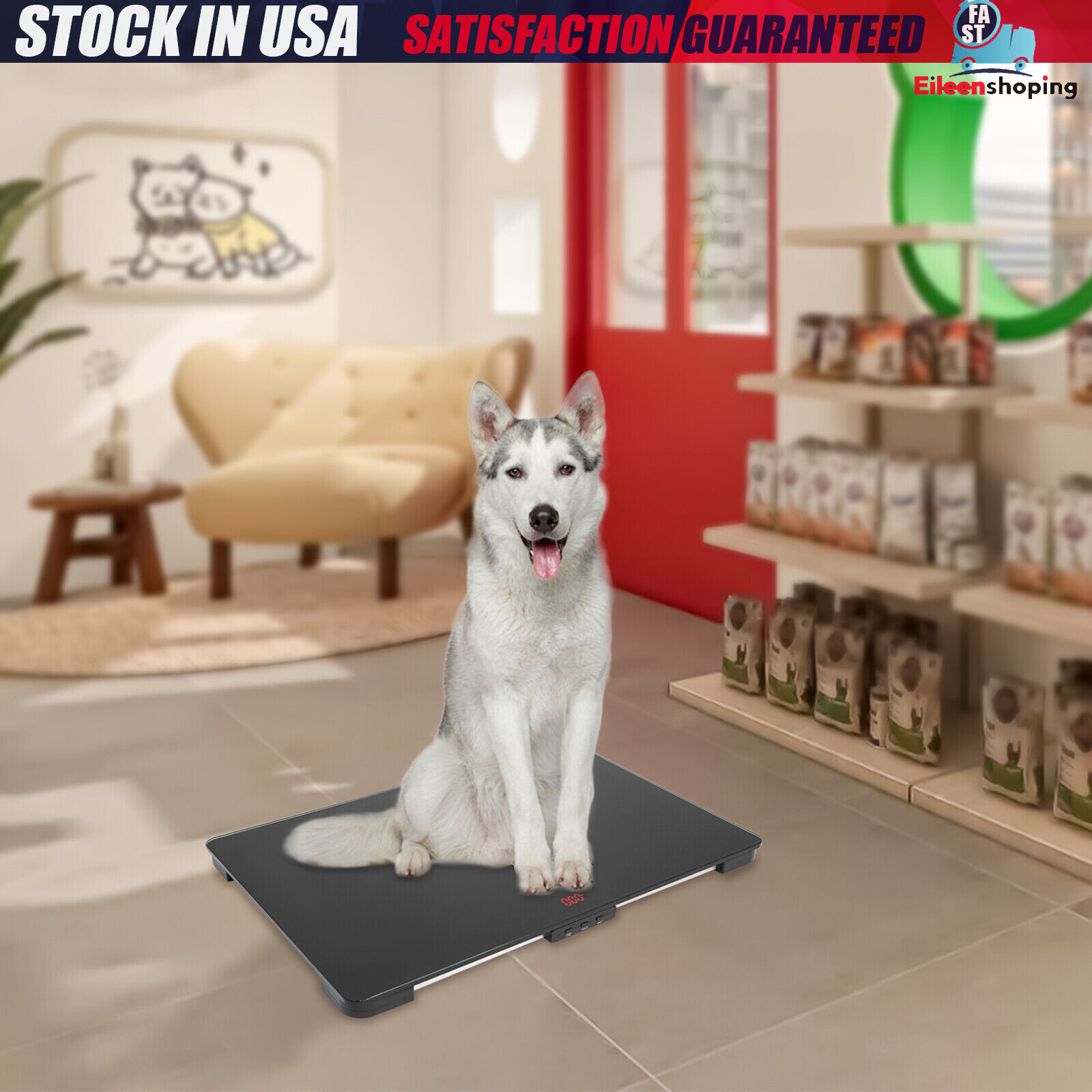 Small Pet Animal Scale G-Sensor LCD Weighing Scales for Pet Stores, Hospitals
