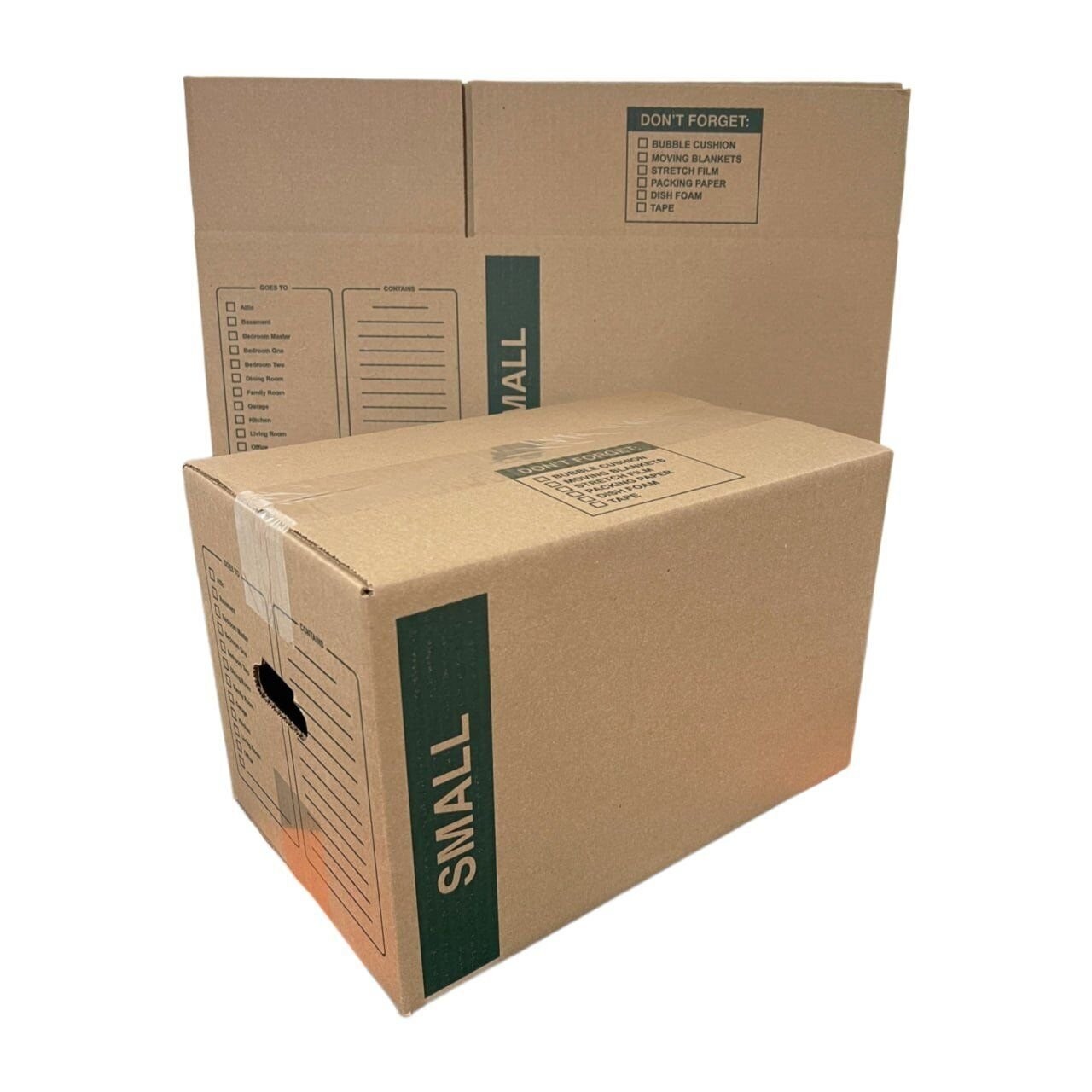 100 – Pack Small Cardboard Moving Boxes 16x10x10 32 ECT With Handles