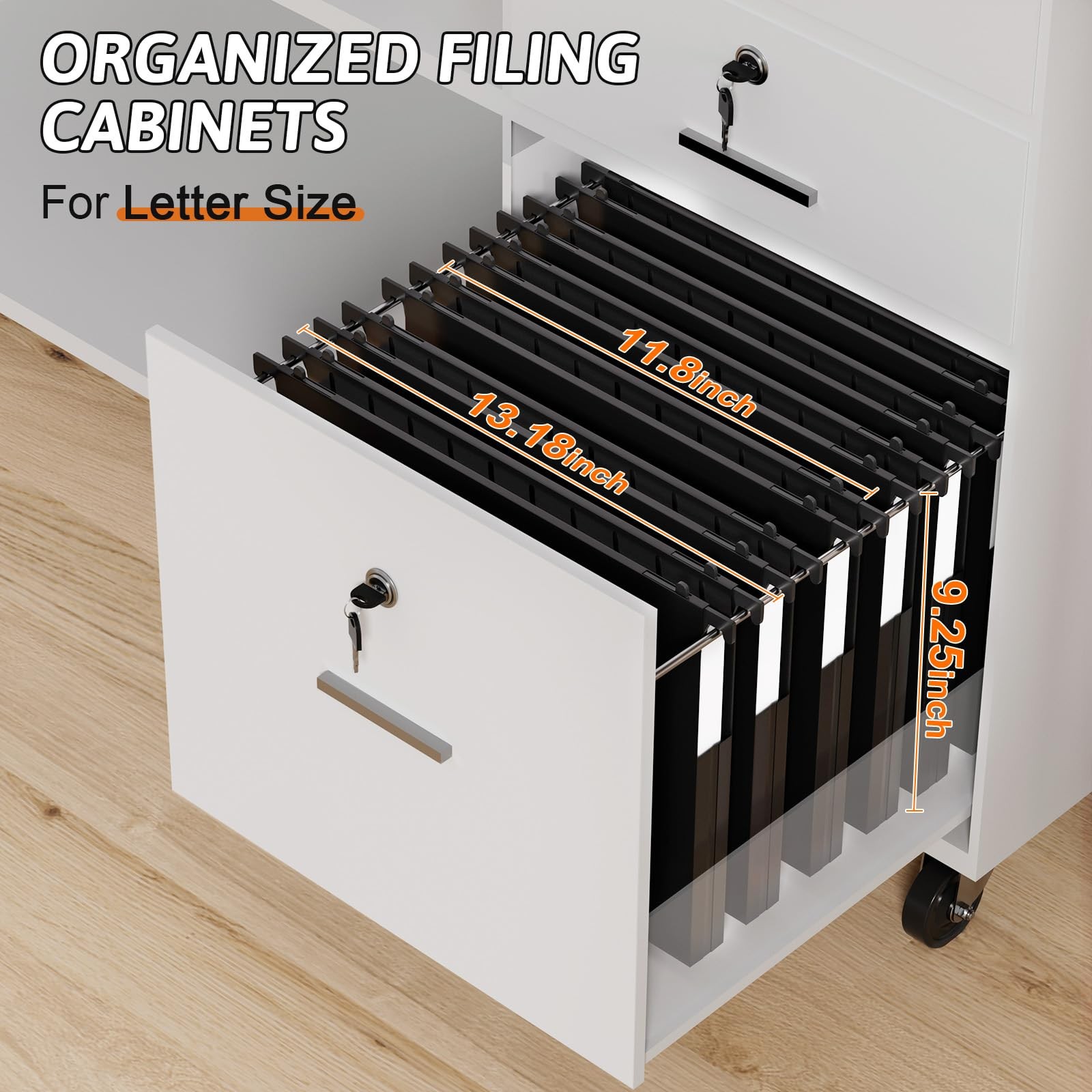 Plastic Extra Capacity Hanging File Folders Letter Size,Heavy Duty 1″ Expansion