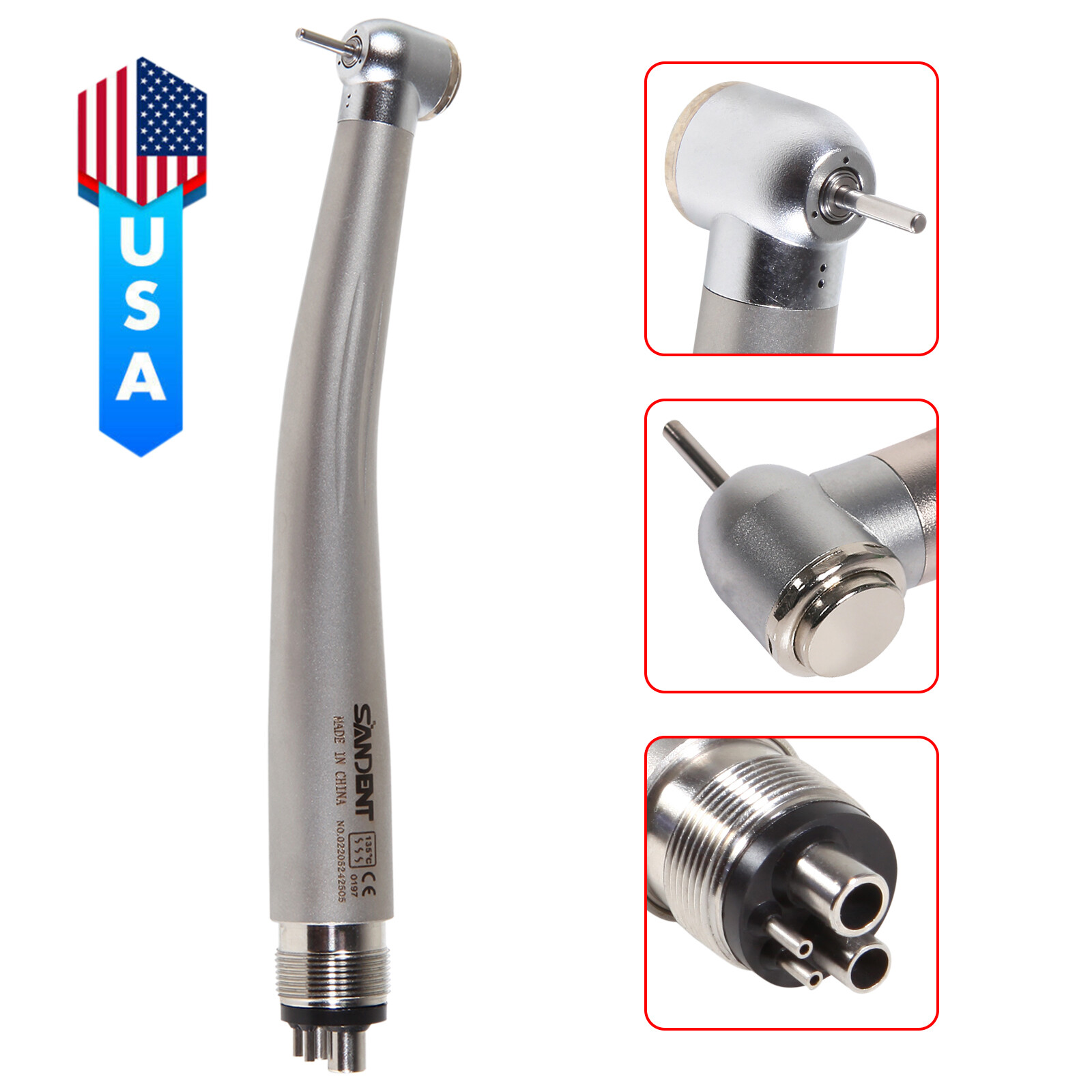 Dental High Speed Turbine Handpiece fit w/ NSK 4 hole Quick Coupler STNABM/YBNK4