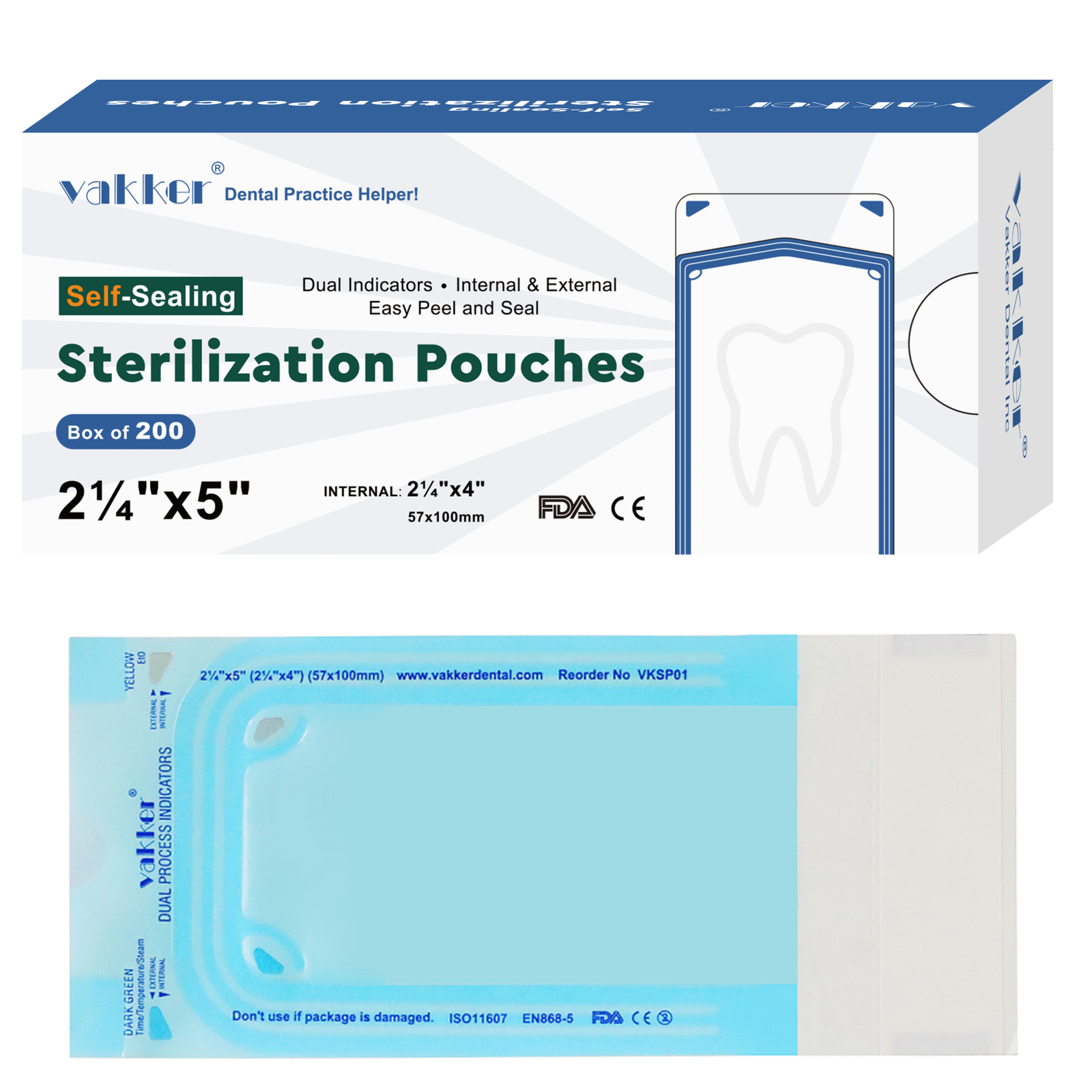 Dental Self Seal Sterilization Pouches Autoclave Sterilizer Bag,Tattoo Nail FDA