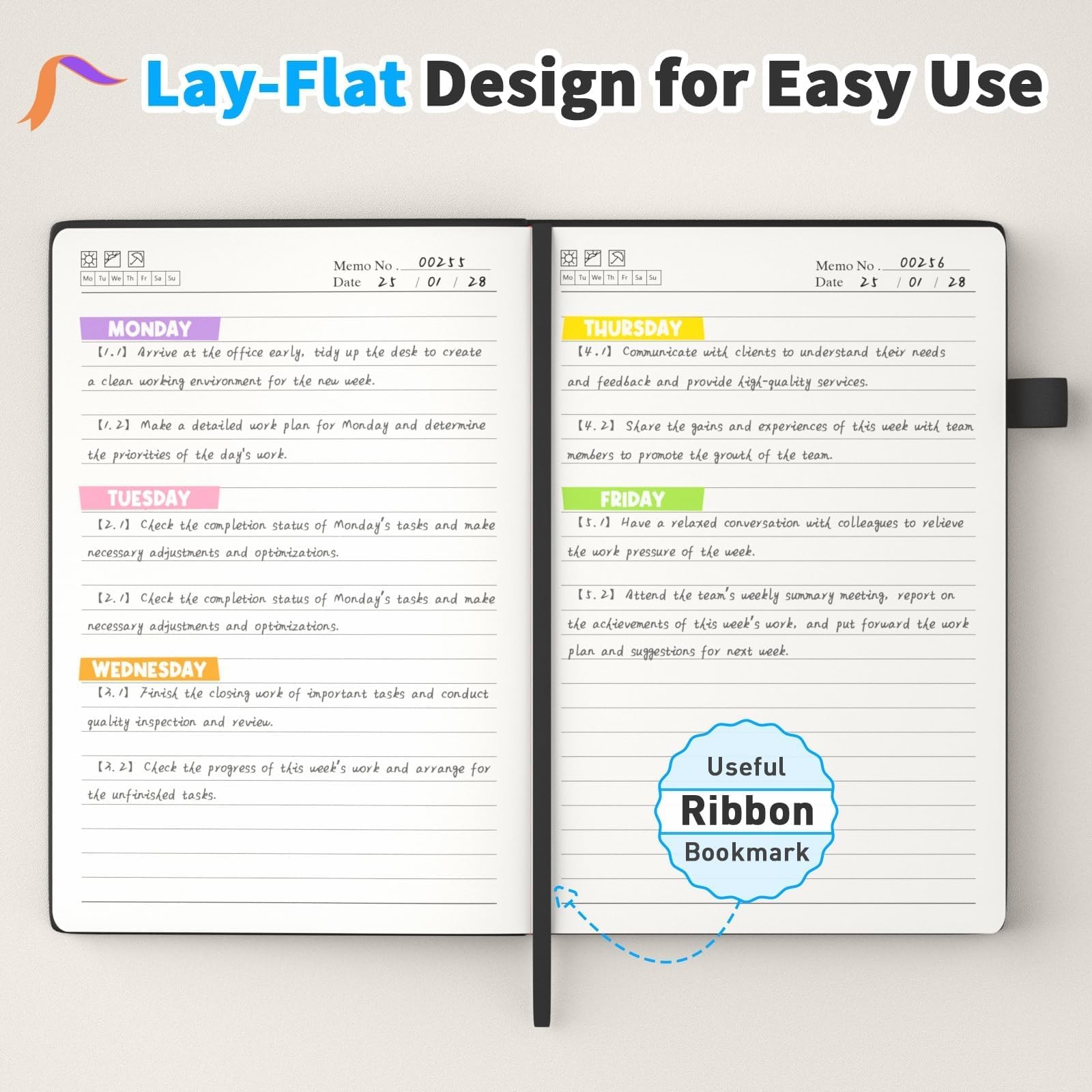 Lined Journal Notebook, 2 Pack, 180 Pages, A5 Journals for Writing, 100 GSM Thic