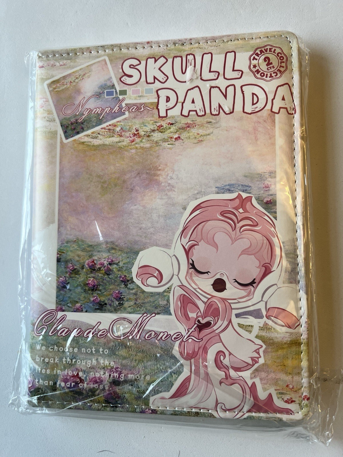 Pop Mart Skull Panda x Claude Monet Hardcover Notebook Journal Water Lilies New