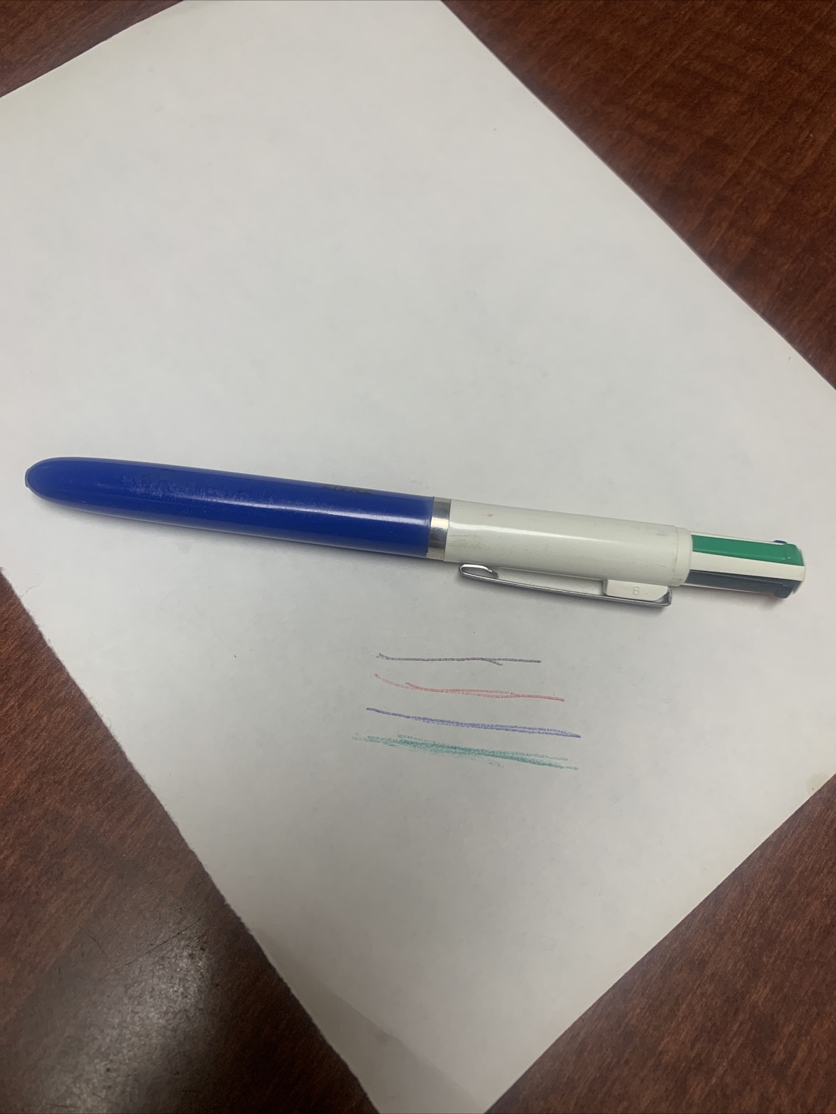 Vtg Classic Enre 4 Color Fashion Ball Point Pen BLUE, RED, GREEN, BLACK Korea